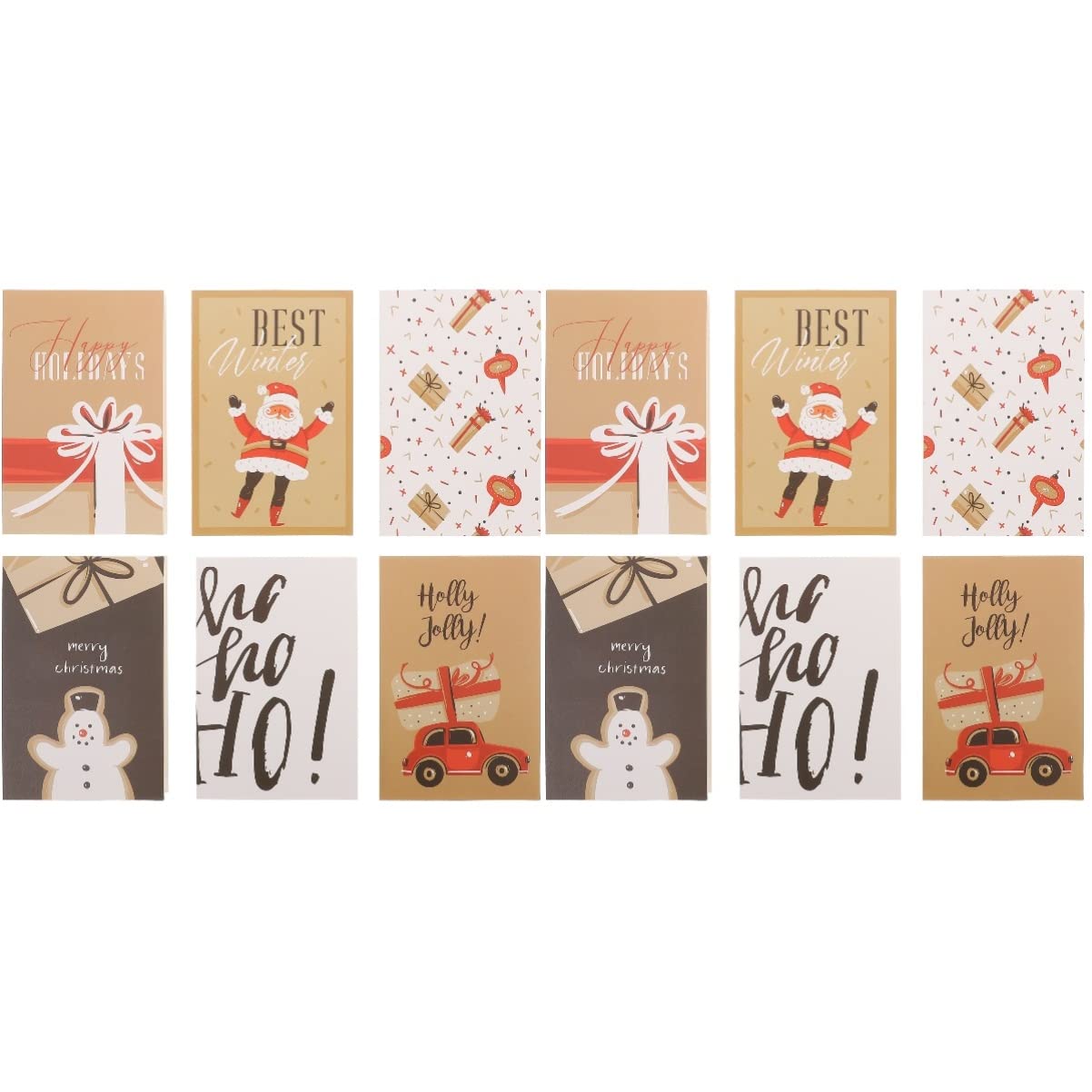 CLISPEED 2-Pack Christmas Greeting Cards with Envelopes - Xmas Holiday Cards for Family & Friends - Perfect for Christmas Wishes, Office Gifts & Holiday Decorations
