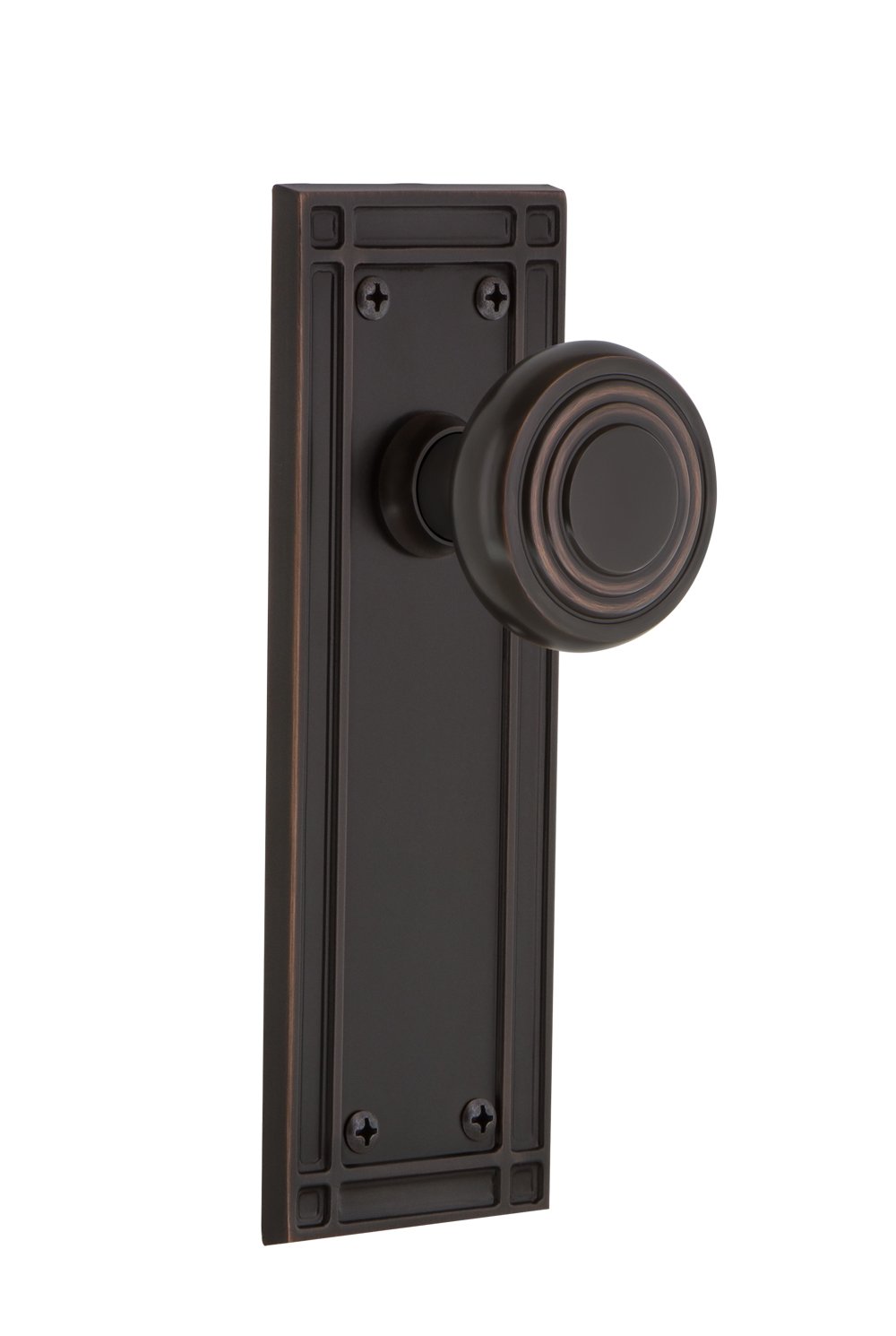 Vintage Mission Plate Single Dummy Door Knob in Timeless Bronze - Classic Home Decor for Bedroom, Bathroom & Interior Doors