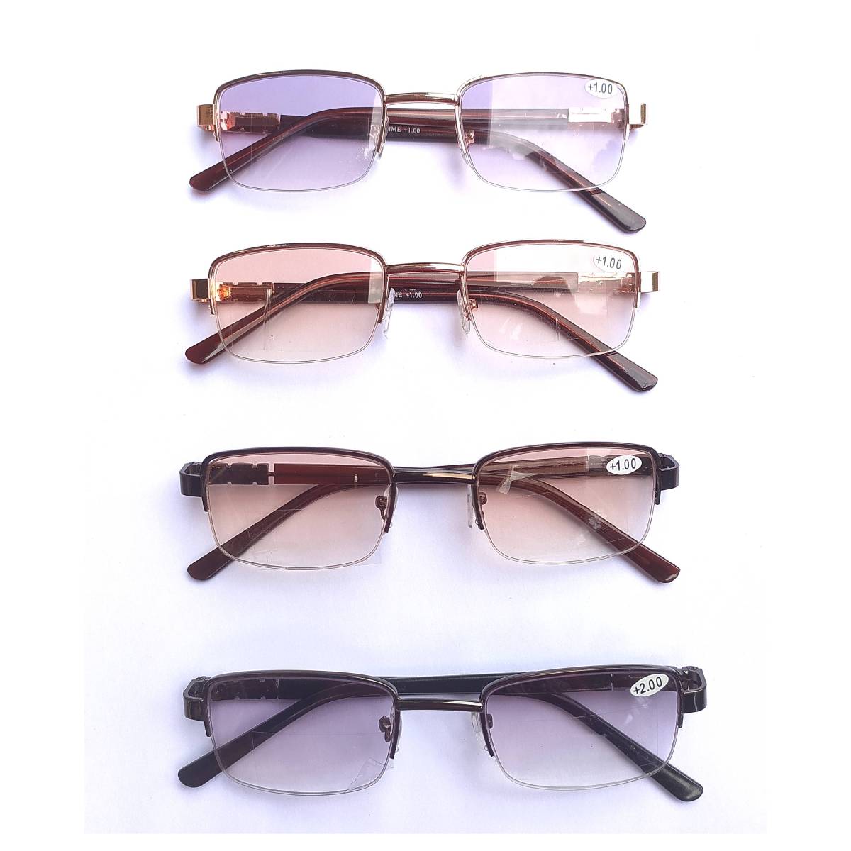 Stylish Tinted Metal Supra Bifocal Reading Glasses for Men & Women - Kryptok Lens | Perfect for Reading, Computer Work & Outdoor Activities