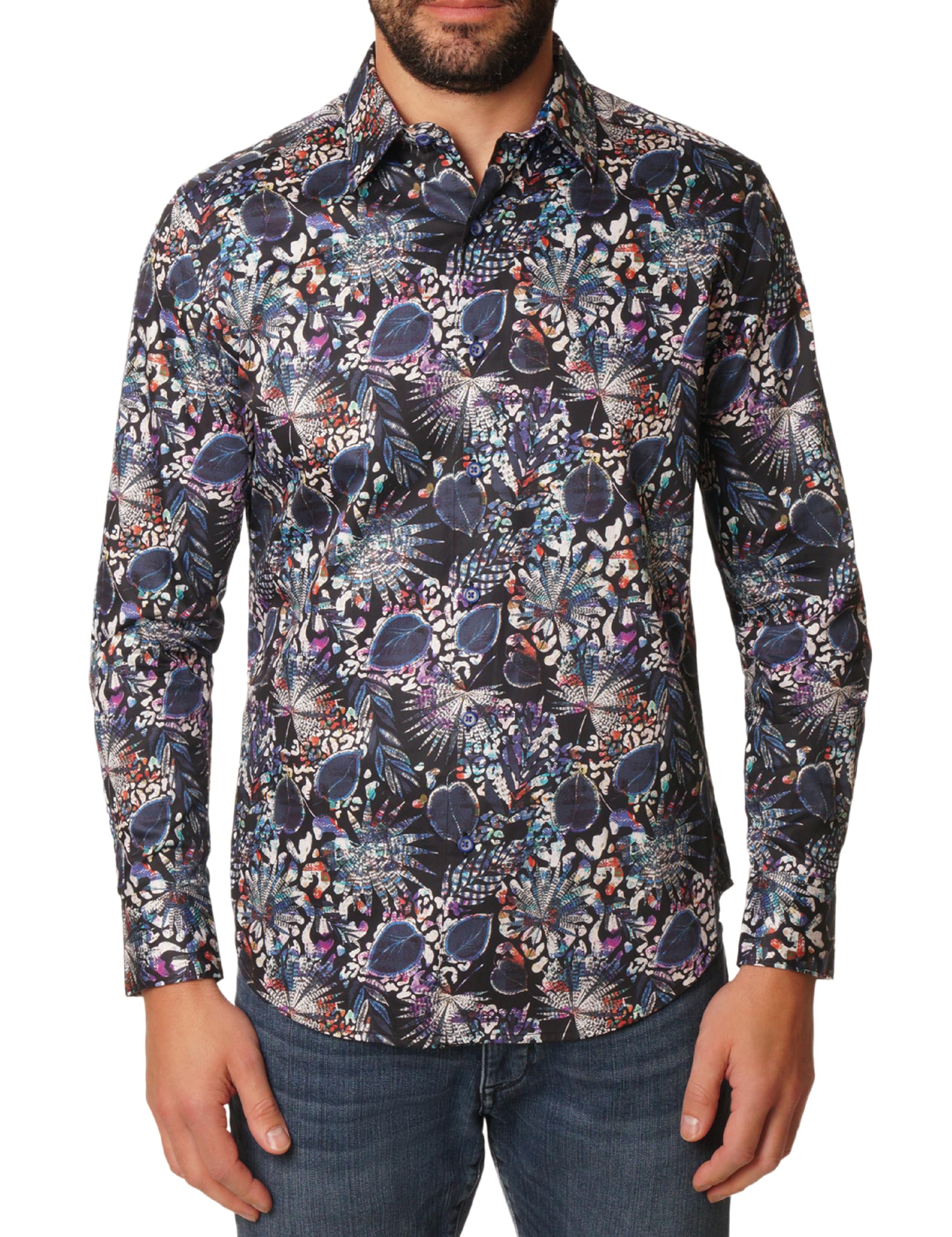 Robert Graham Men's Fowler Long-Sleeve Button-Down Shirt | Premium Cotton Dress Shirt for Business & Casual Wear | Office, Date Night & Special Occasions