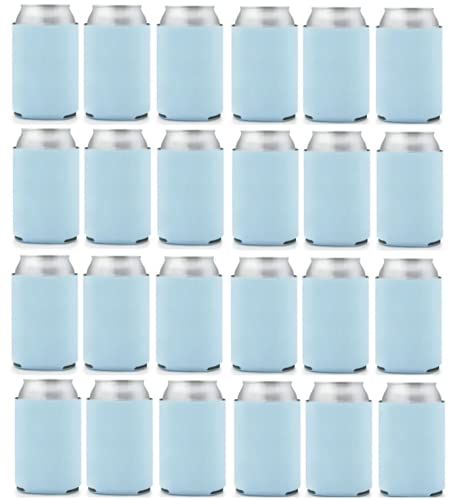 Insulated Can Cooler Sleeves - Blank Poly Foam Beer & Soda Cans - Keep Drinks Cold for Outdoor, Parties & BBQs