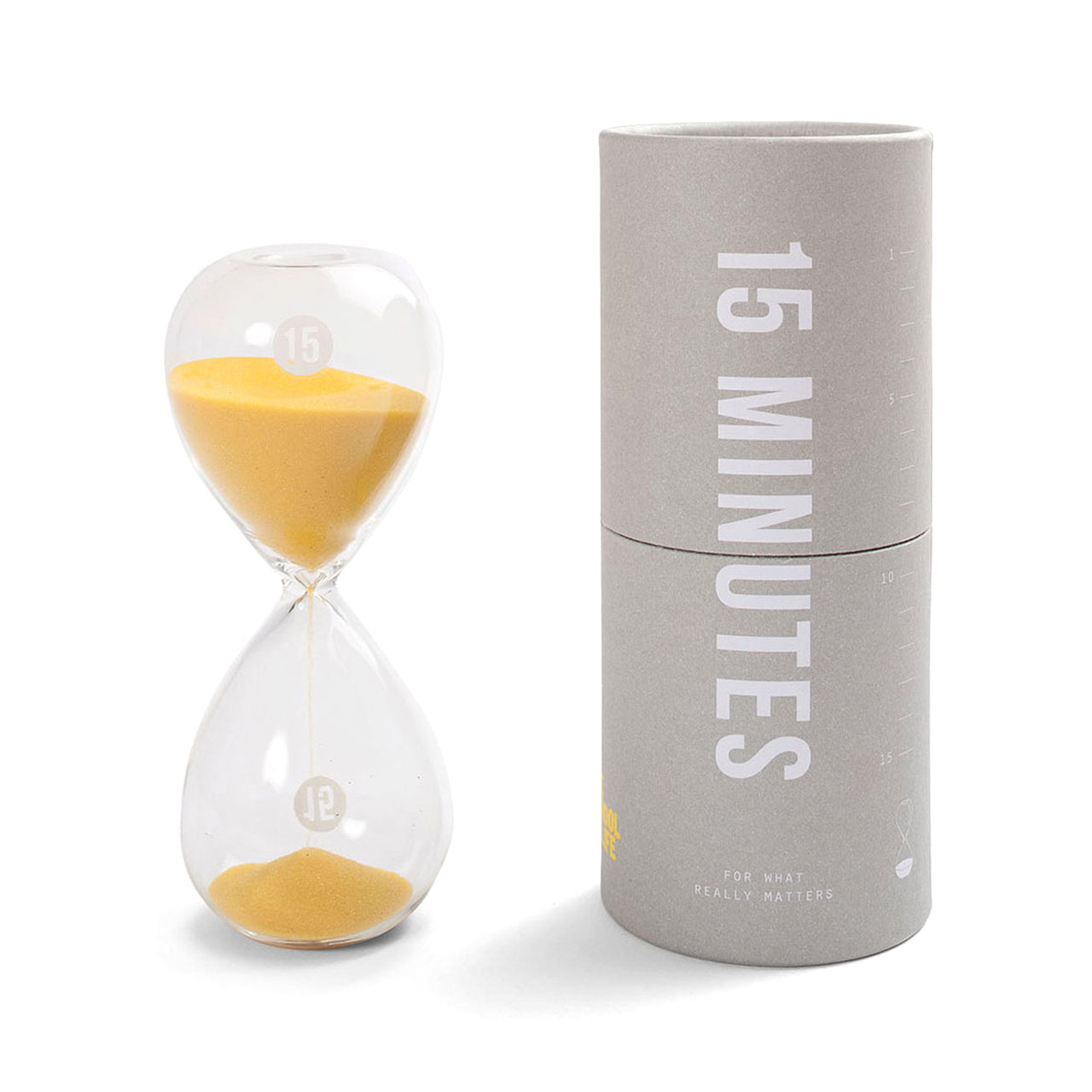15 Minute Hourglass Sand Timer - White Plastic Kitchen Timer for Cooking, Baking, Games & Classroom Activities - Perfect for Board Games, Kids Learning & Productivity Tasks