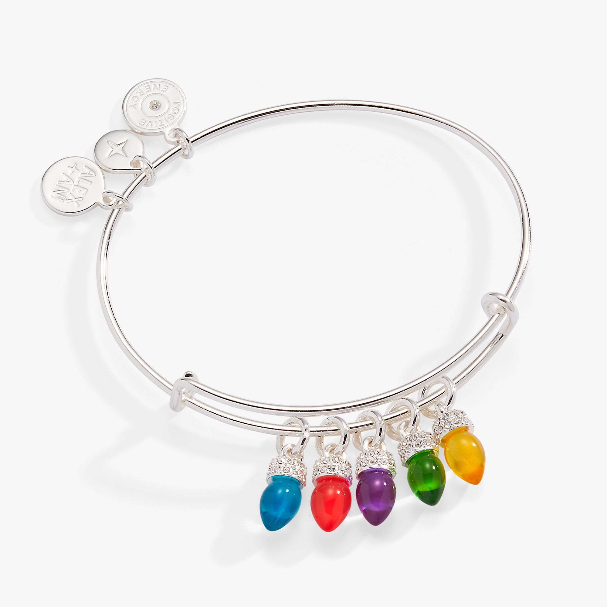 Christmas Light Bulb Charm Bangle - Festive Holiday Jewelry for Women - Perfect for Christmas Parties, Gift Giving & Seasonal Fashion Accessories