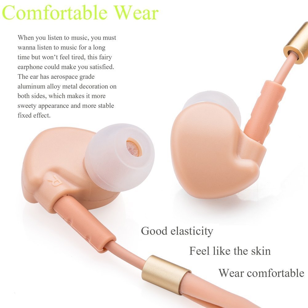 JINSERTA Elf Earbuds - Wireless In-Ear Headphones with Mic for iPhone, Android, Computer | Hands-Free Calling, Music | Perfect for Gaming, Cosplay, Workouts & Commuting