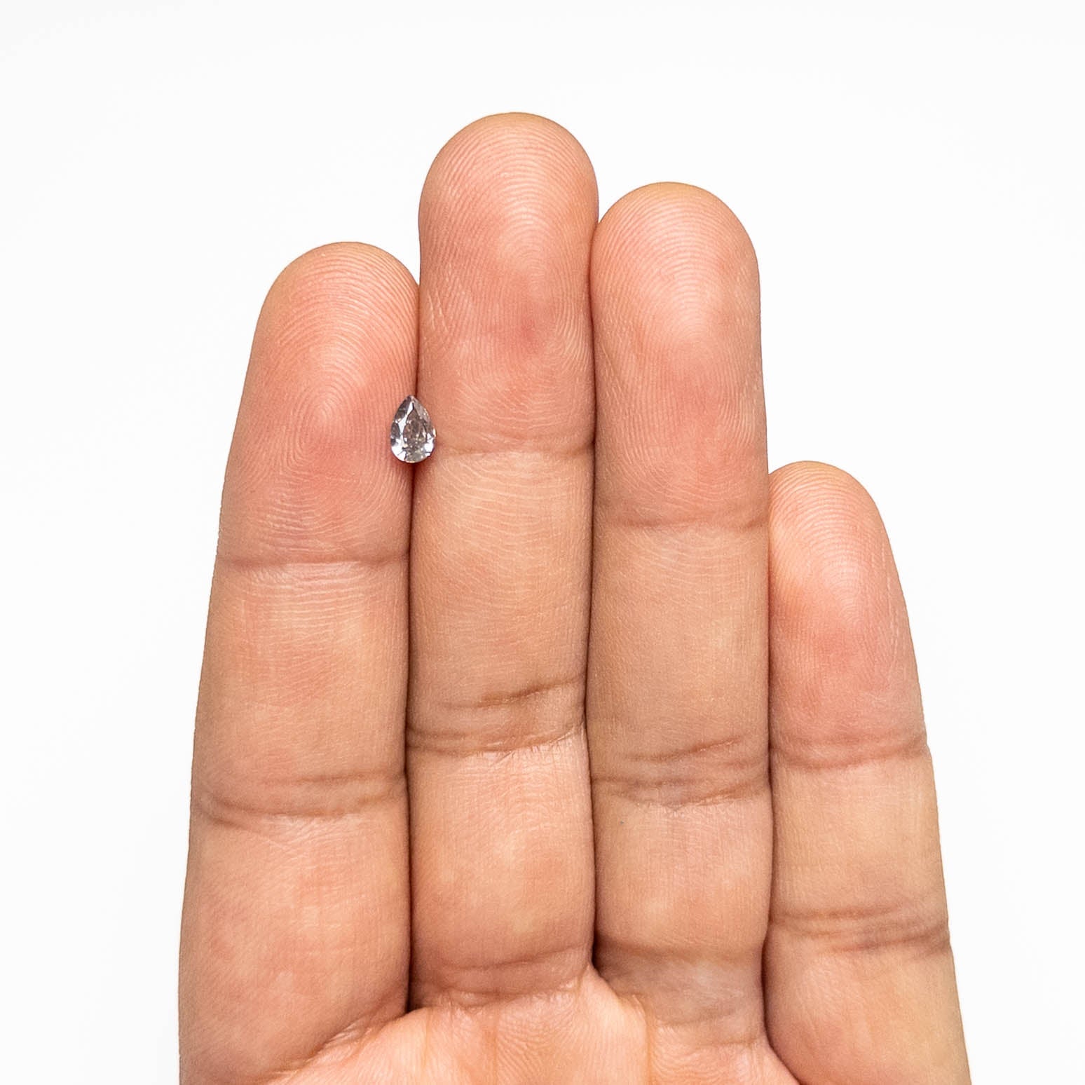 0.40ct Fancy Grey Pear Brilliant Cut Diamond - 5.57x3.75x2.60mm (19923) for Engagement Rings & Fine Jewelry