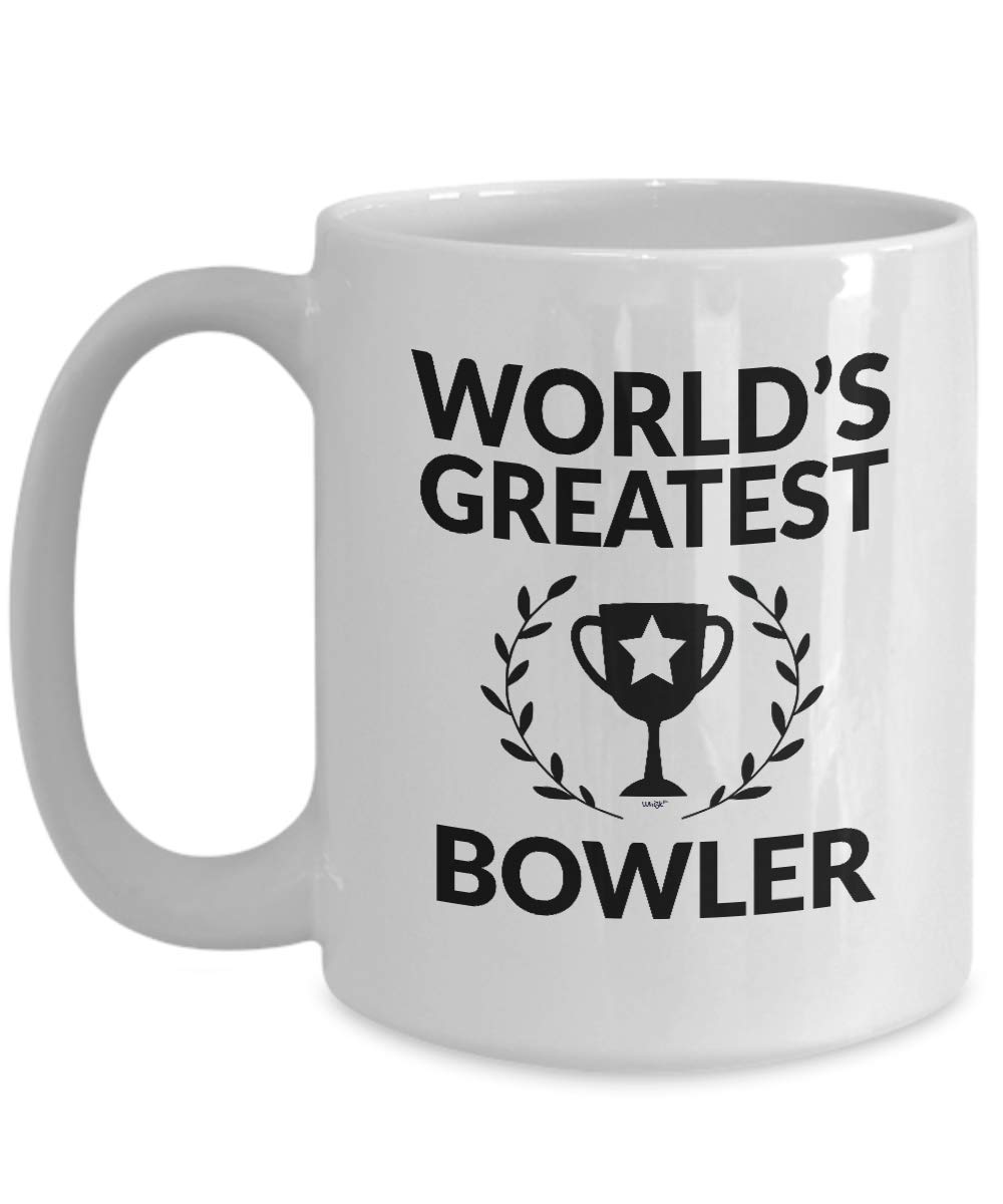 Funny Bowling Mug - World's Greatest Coffee Cup Gift for Men & Women - 11oz or 15oz Large Bowling Bowl Design - Perfect for Christmas, Birthday & Office Gag Gifts - Great for Coffee Lovers, Bowling Enthusiasts & Humor Appreciation