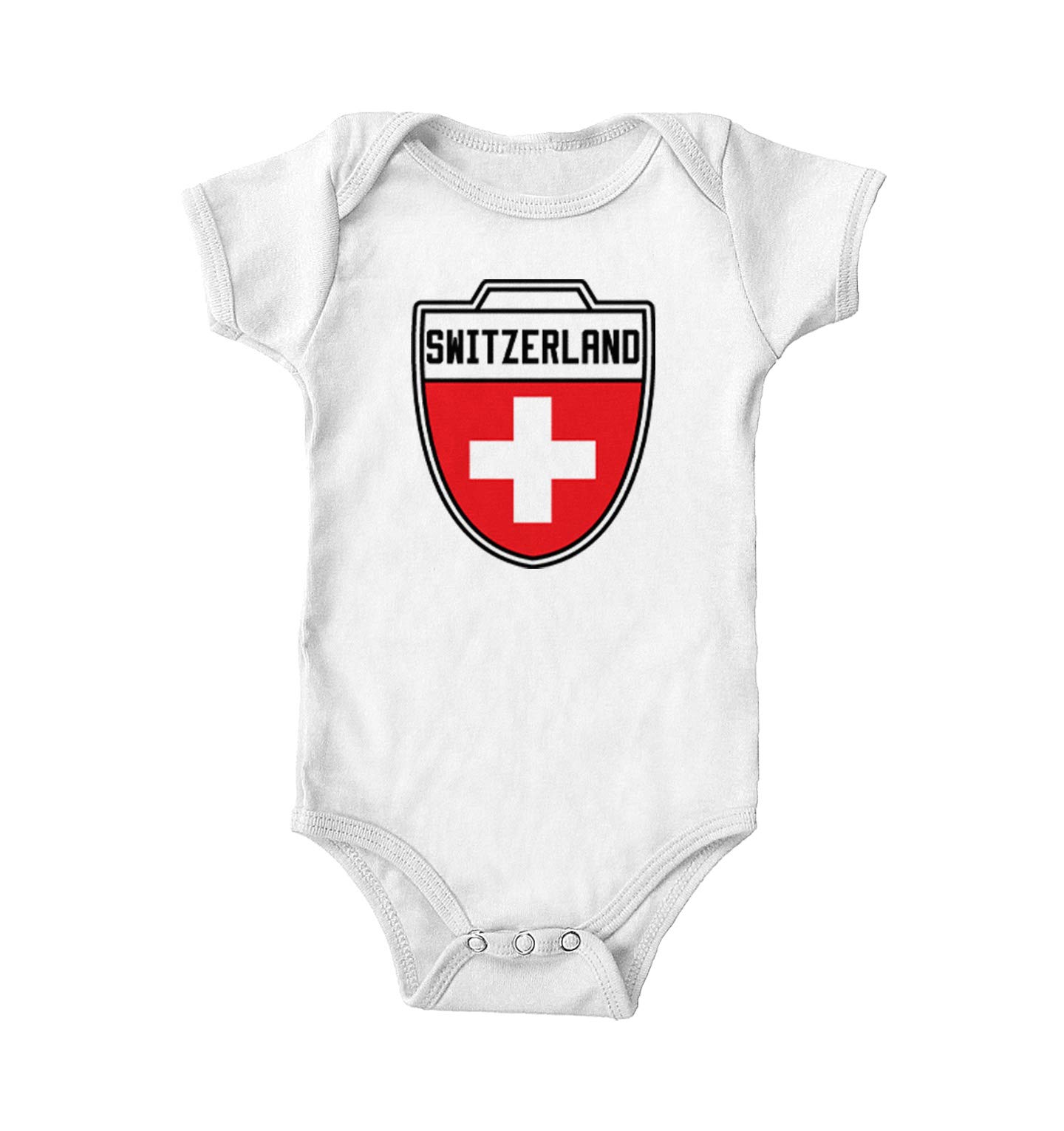 Haase Unlimited Switzerland Soccer Bodysuit - Swiss National Team Baby Onesie for Boys & Girls - Perfect for Match Days, Parties, and Fan Support
