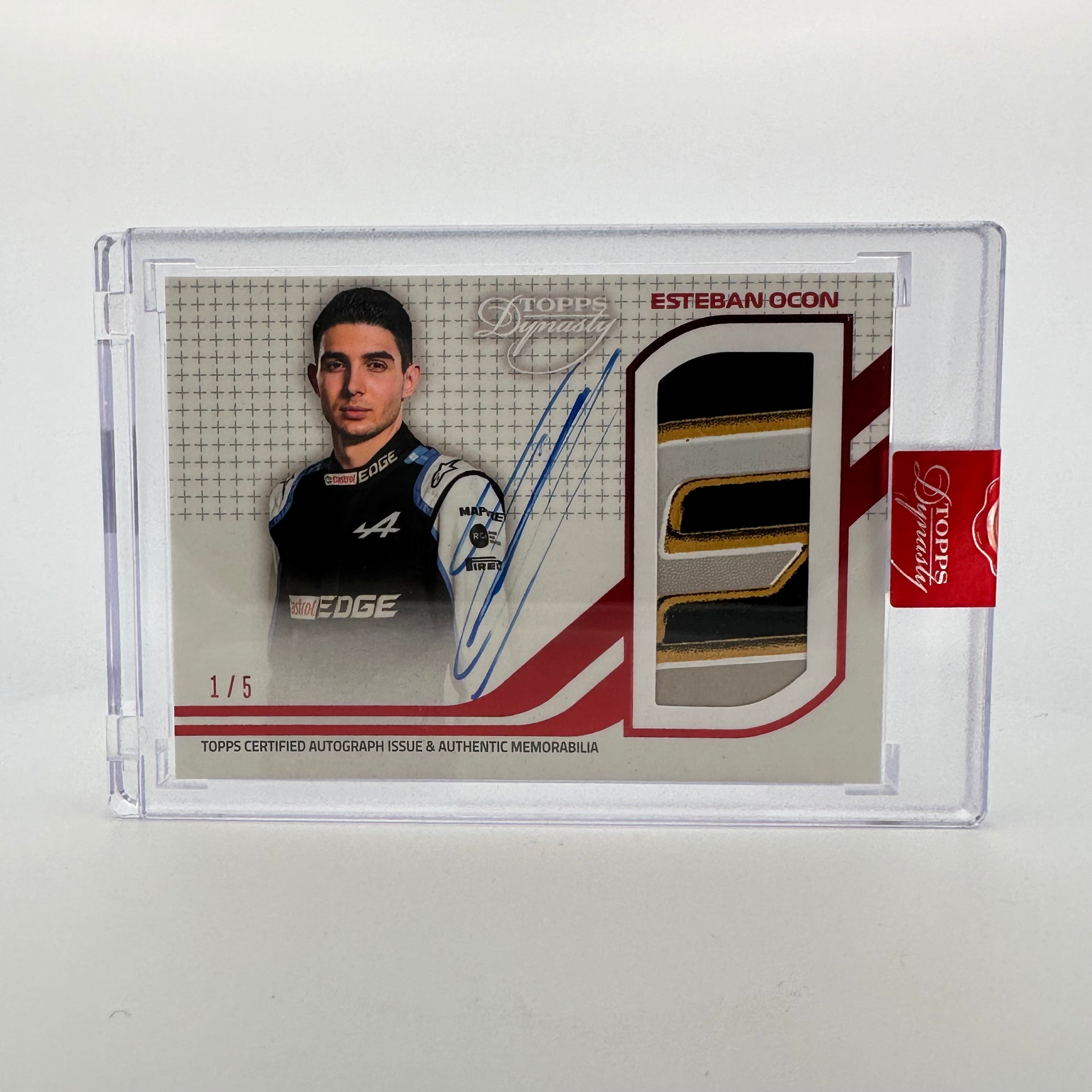2021 Dynasty Esteban Ocon #DAP EOIII 1/5 Red Autograph Patch - F1 Racing Memorabilia for Collectors & Motorsport Fans