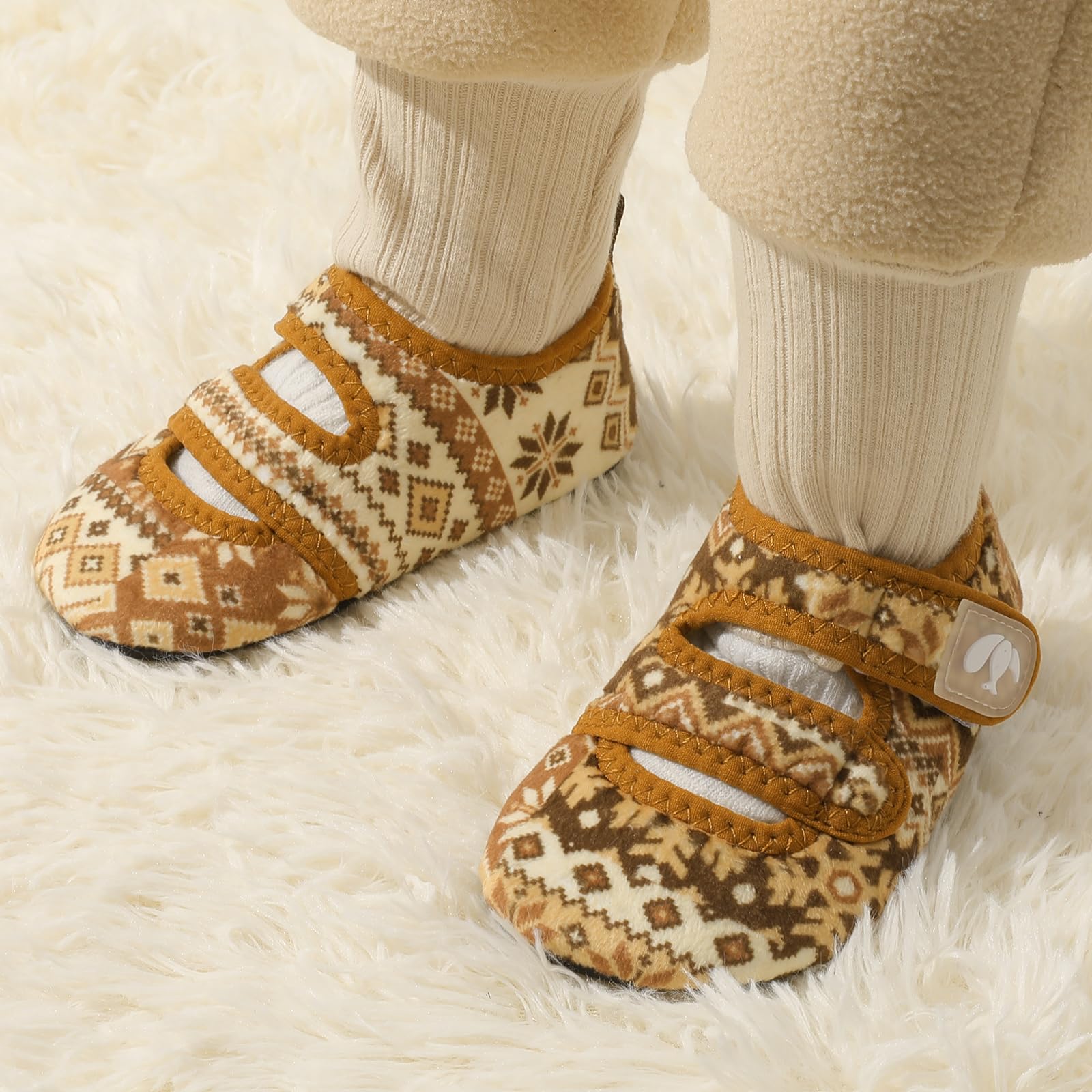 FEETCITY Warm Toddler House Slippers for Boys & Girls - Soft Winter Indoor Socks Shoes for Kids - Perfect for Home, Nursery & Preschool Playtime