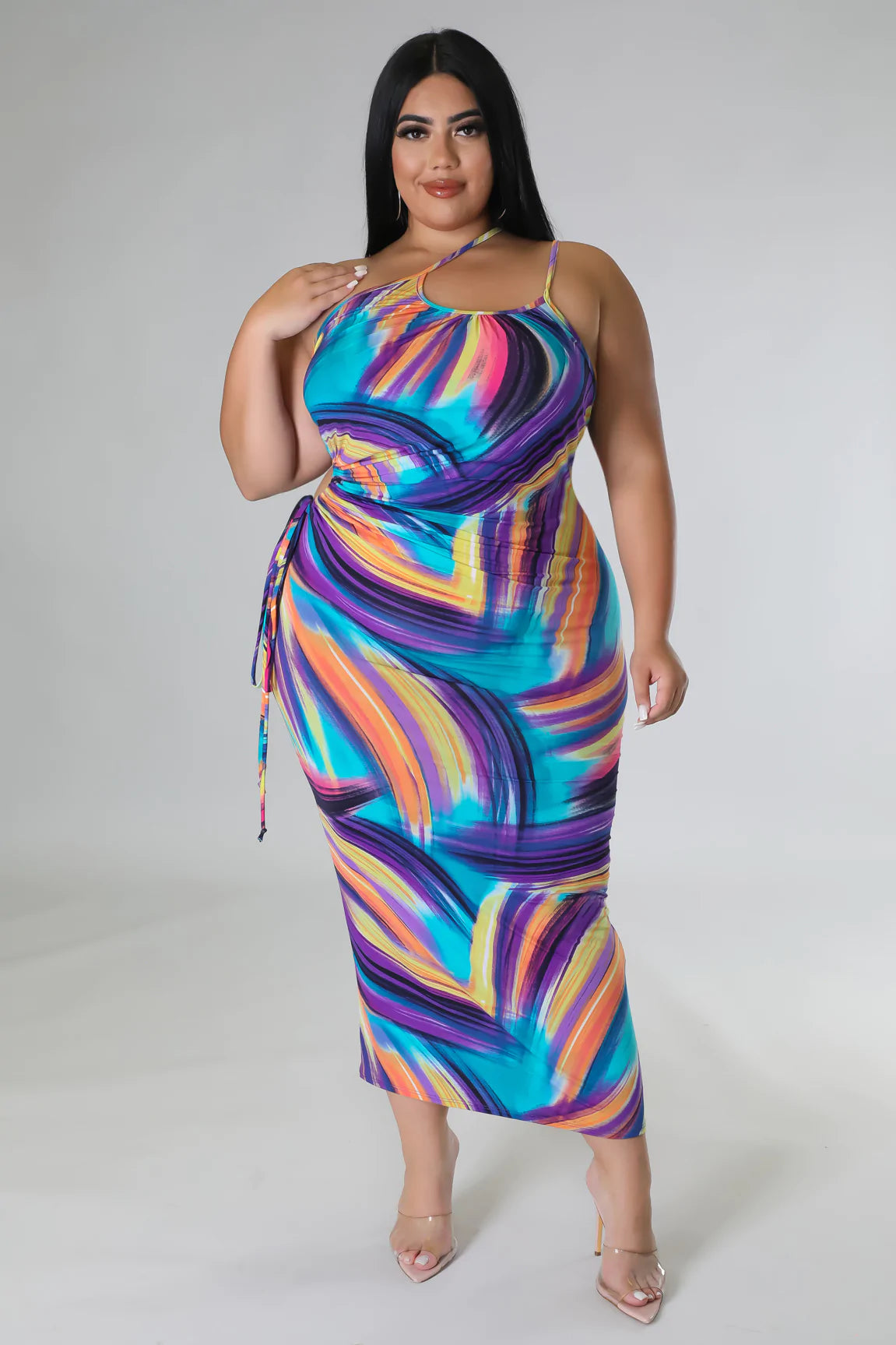Rosena Curve Flattering Women's Dress - Elegant & Comfortable for Parties, Weddings & Casual Wear