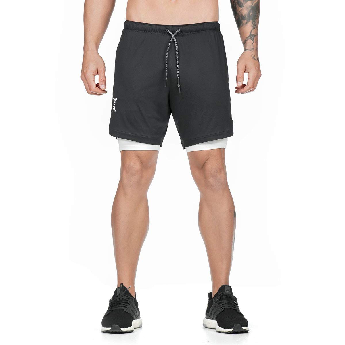 **Sandbank Men's 2-in-1 Workout Running Shorts - Lightweight Gym Training Short Pants with Towel Loop & Built-In Liner - Perfect for Running, Gym, and Outdoor Sports**