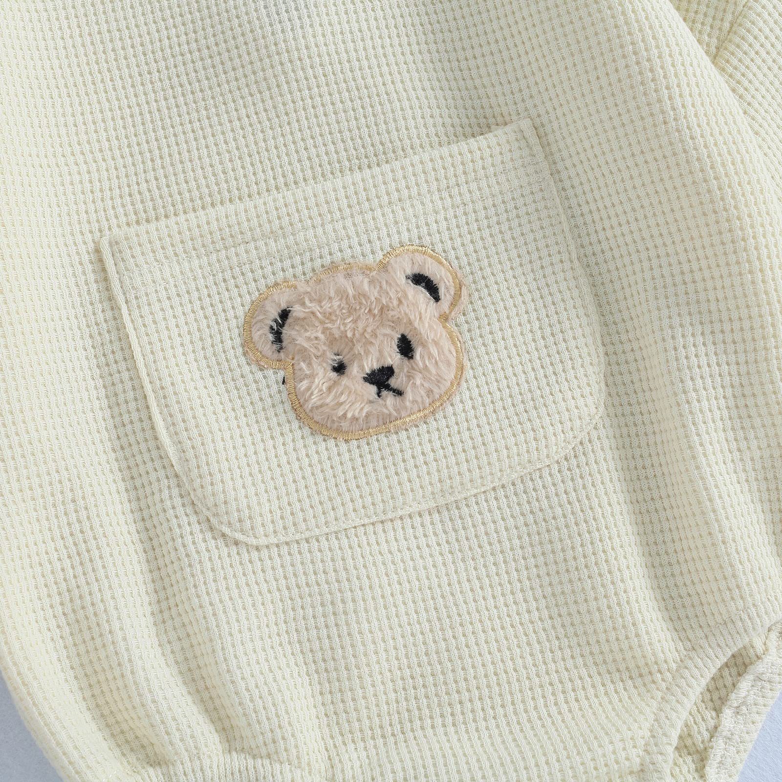 Douhoow Cute Baby Sweatshirt Romper - Waffle Knit Infant Clothes for Girls & Boys - Cozy Fall Winter Outfits - Perfect for Playdates, Family Photos & Holiday Gatherings