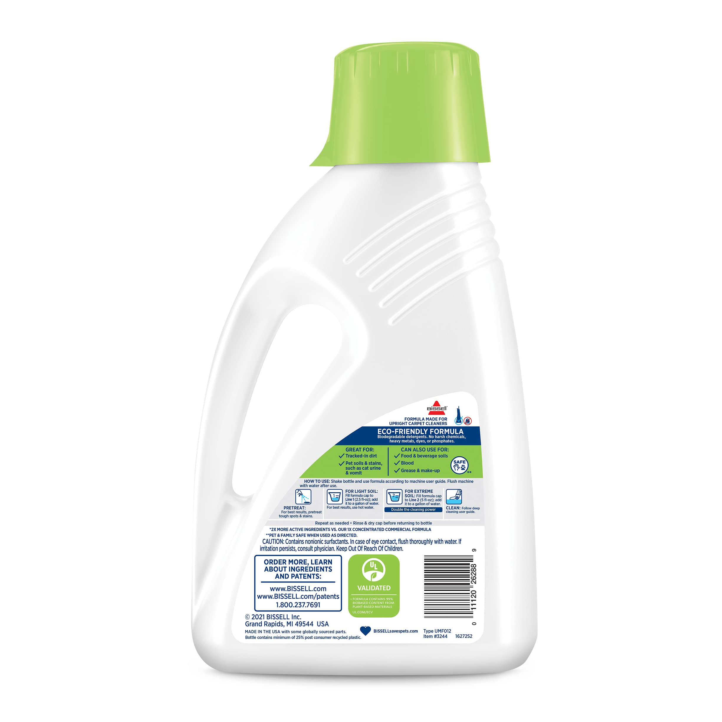 Bissell Simply Upright Carpet Cleaner Formula - 48 Fl Oz | Professional Carpet Cleaning Solution for Home & Office | Perfect for Deep Cleaning Carpets, Upholstery & Stairs