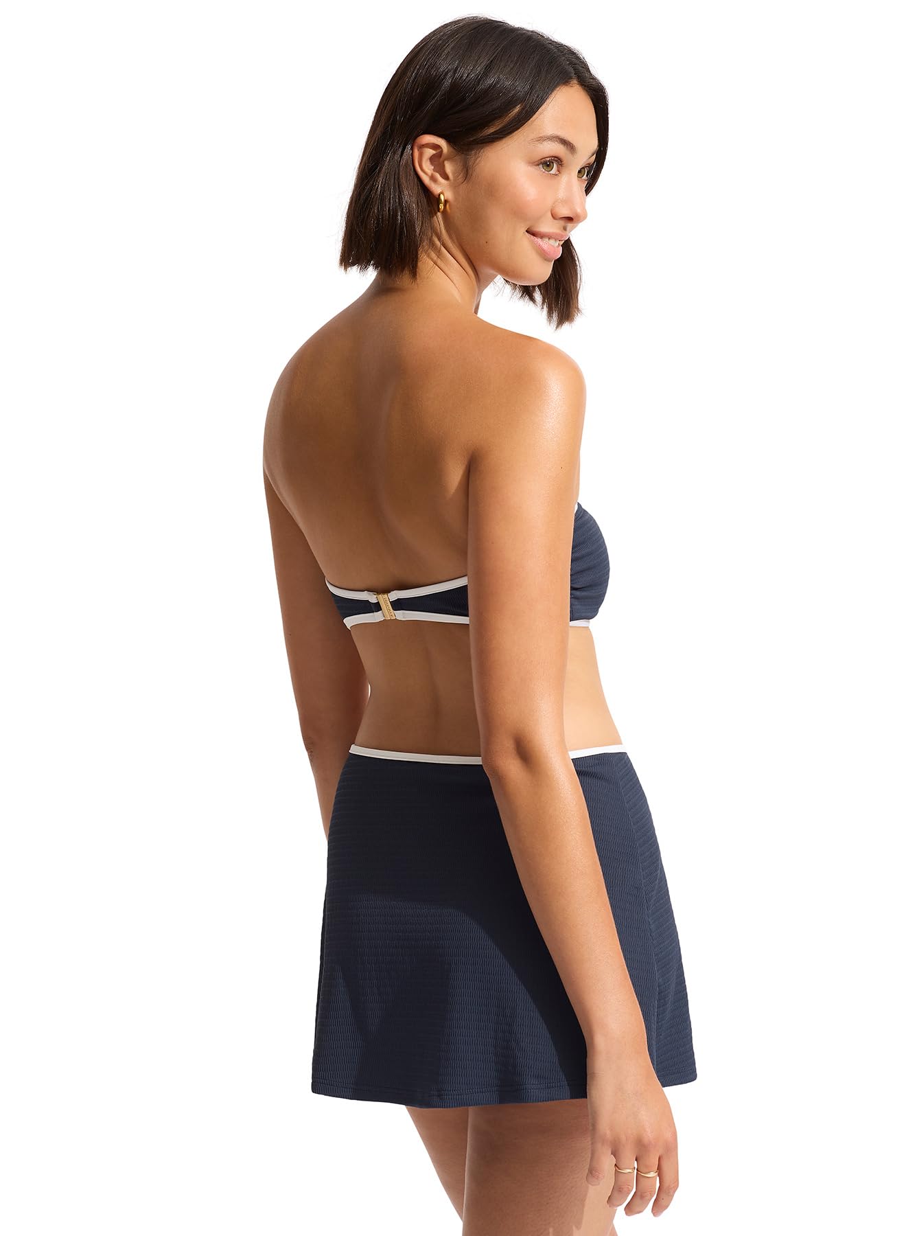 Seafolly Women's Ring Front Bandeau Bikini Top - Stylish Swimwear for Beach, Pool & Summer Vacations
