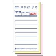 Carbonless Waitrpad Paper - 3 Part White, 8 Line, 3.40 x 6.75 Inches (2500 Sheets per Case) - Ideal for Restaurant Orders, Receipts & Office Forms