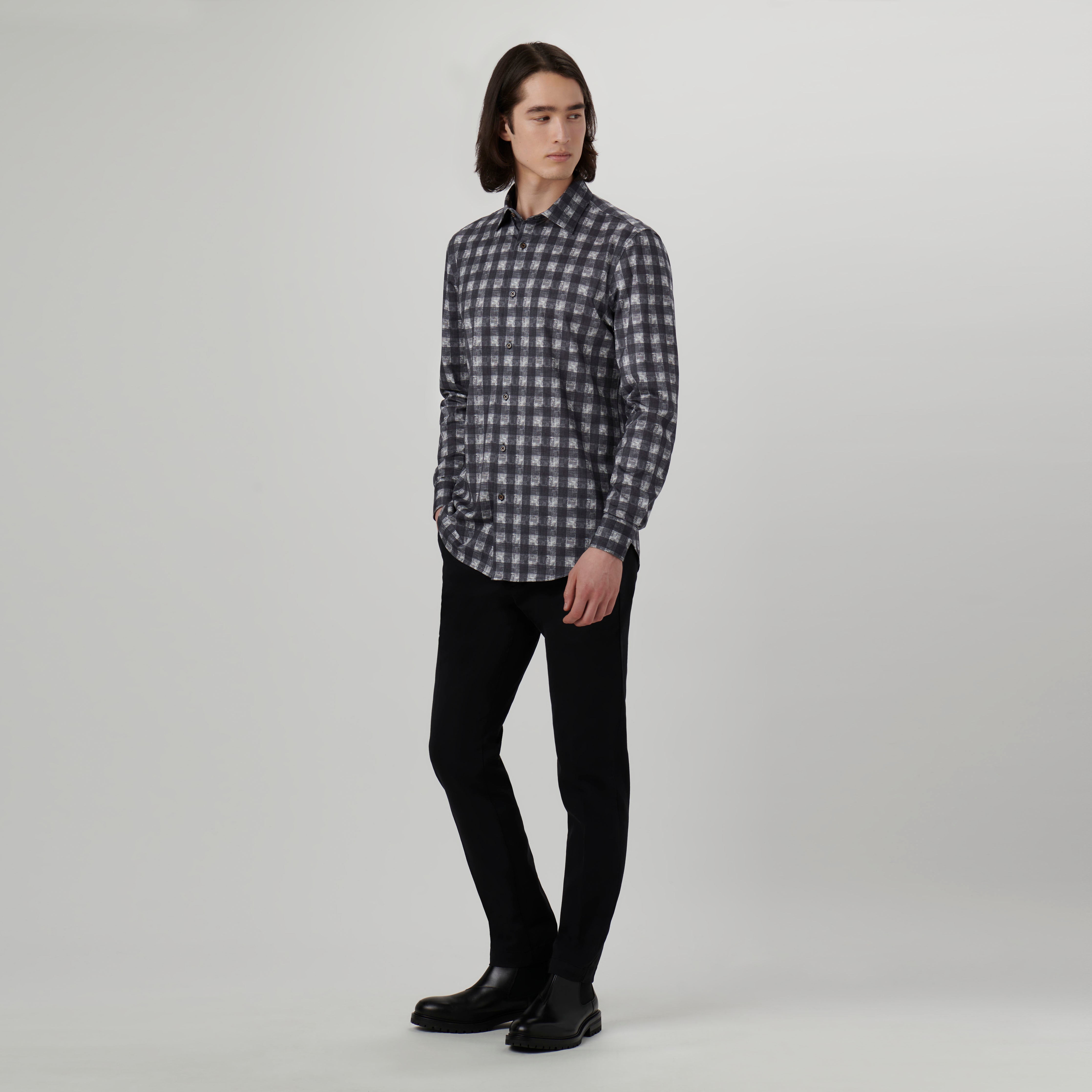 James Gingham Check Cotton Shirt for Men - Classic Plaid Button Down Casual Shirt | Perfect for Office, Date Night & Summer Outfits