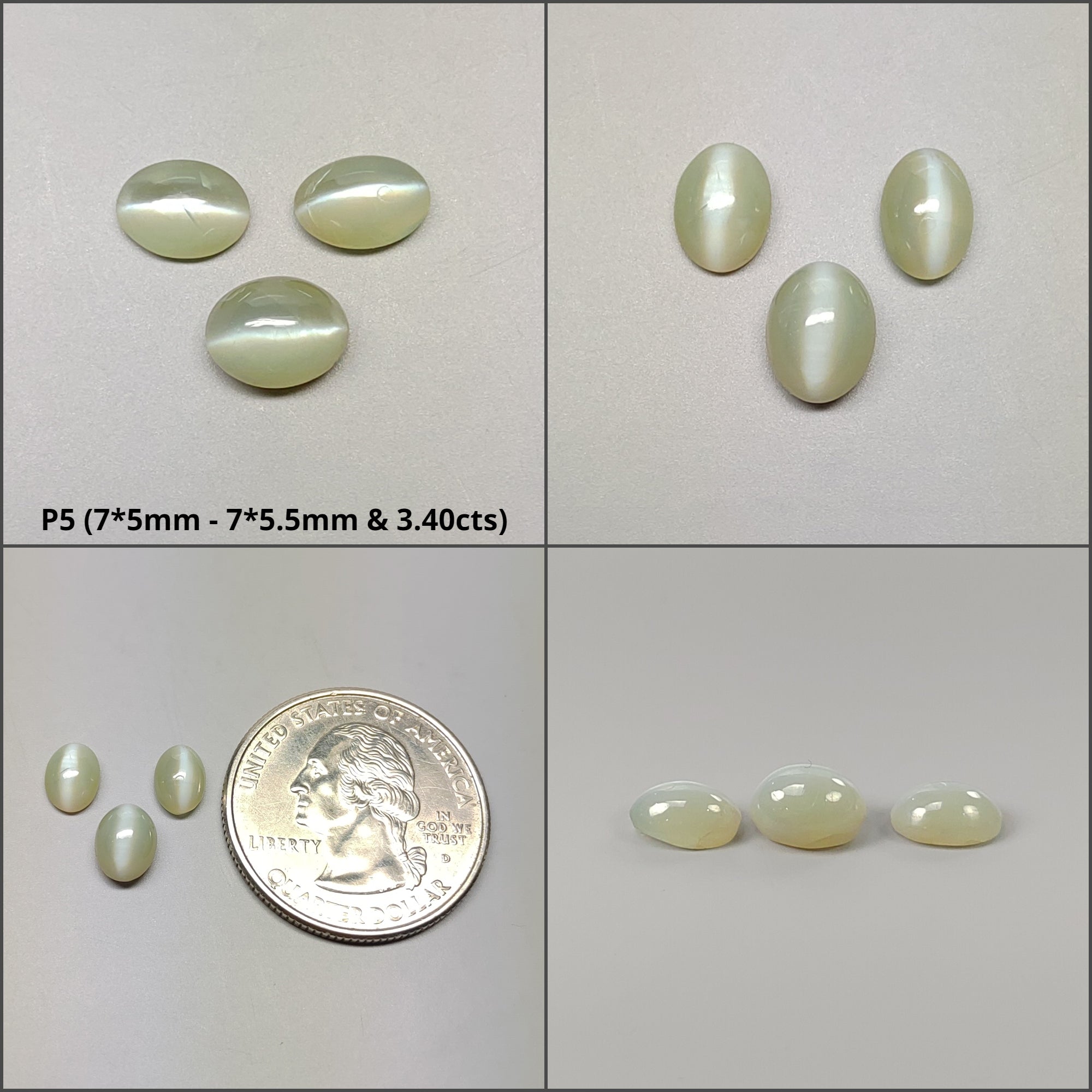 Natural Untreated Unheated Chrysoberyl Cat's Eye Gemstone Cabochon - Oval Shape for Jewelry Making, Healing Crystals & Spiritual Collection