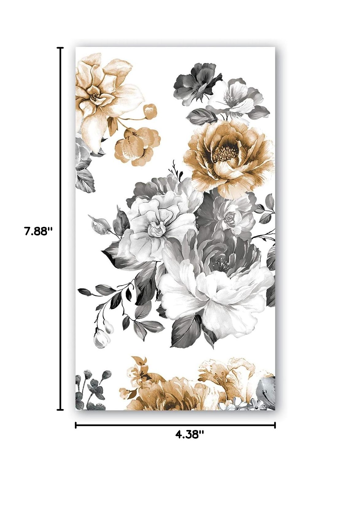 Michel Design Works Gardenia Hostess Napkins - Elegant Floral Paper Napkins for Dinner Parties, Bridal Showers & Home Decor