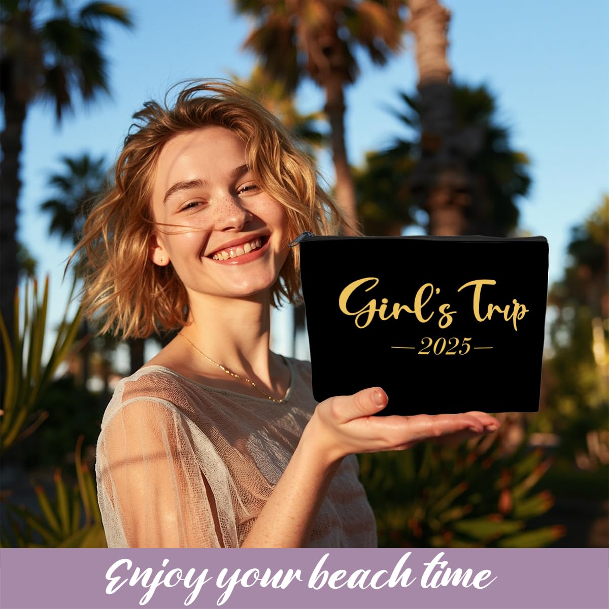 **Stylish Weekend Travel Bag for Teen Girls & Women - Perfect Gift for Sister, Auntie, BFF, Besties - Big Little Soul Sister Christmas Birthday Present - Ideal for Girls' Getaway & Makeup Storage**    *(Use Case: Great for travel, sleepovers, beach trips, gym essentials, or as a chic everyday tote!)*