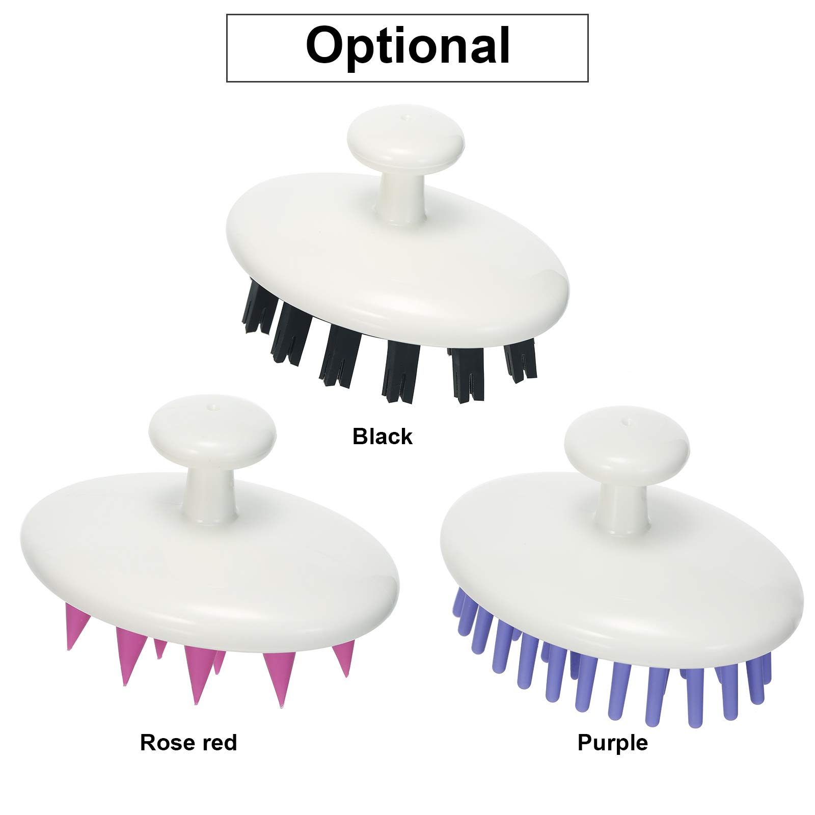 EXCLUZO Shampoo Brush - Scalp Massager & Hair Washing Comb for Body, Pets & Shower - Gentle Bath Brush for Relaxing Head Massage & Deep Cleaning (Great for Home, Spa & Pet Grooming)