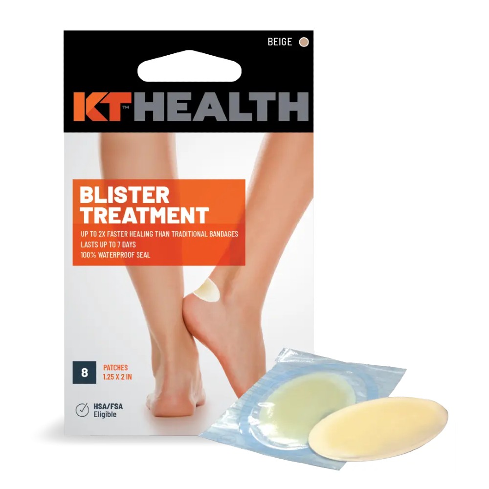 KT Tape Blister Treatment Patch - Waterproof Cushioning Bandage for Blisters on Feet & Hands - Ideal for Running, Hiking & Sports Protection