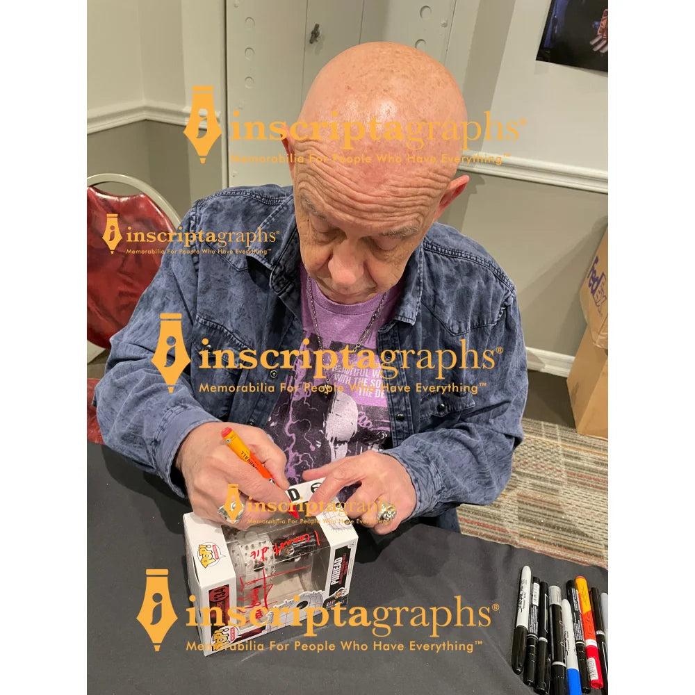 Doug Bradley Signed Pinhead Hellraiser Funko Pop - Autographed with 'Die Forever' Inscription & JSA COA - Horror Movie Collectible for Fans & Display