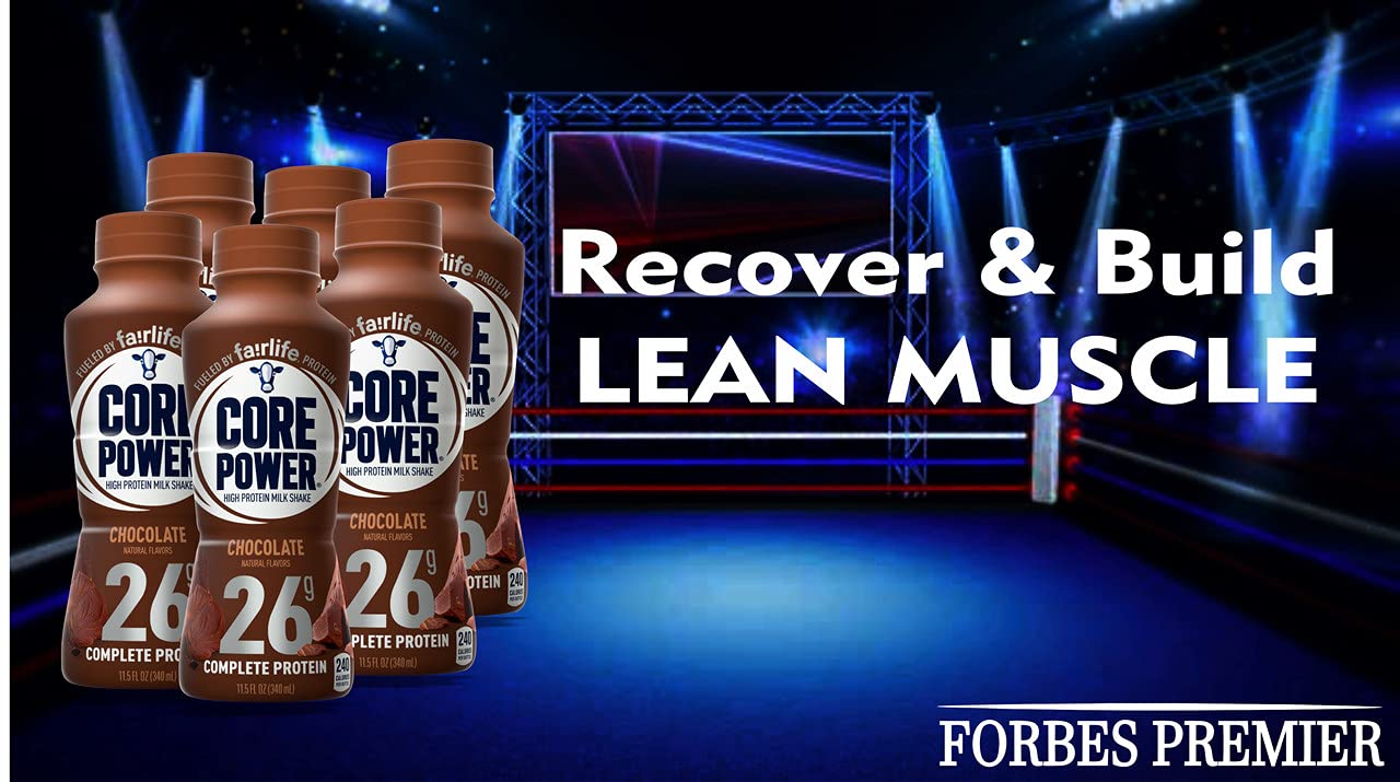 Fairlife Core Power High Protein Chocolate Milk Shake - 26g Protein, 14 fl oz, Ready to Drink, Pack of 6 Bottles | Post-Workout Recovery, Breakfast Boost & Healthy Snack Alternative