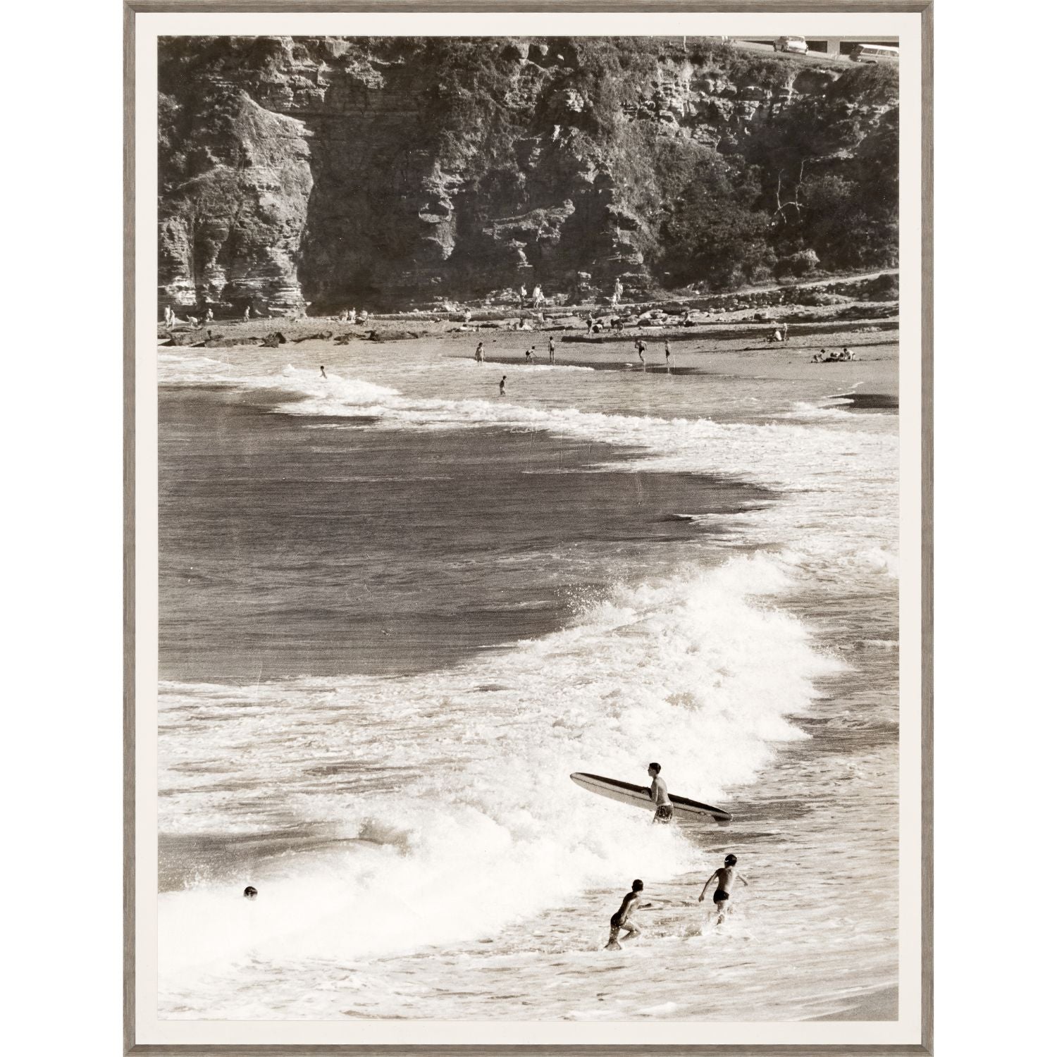 Surfs Up Wall Art - Coastal Beach Decor for Living Room, Bedroom & Office - Perfect Surfing Theme Home Decoration