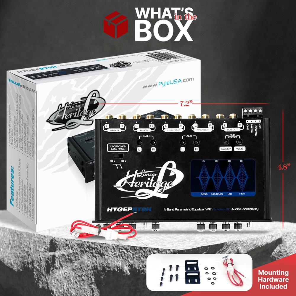 4 Band Parametric Equalizer Audio Mixer - Professional EQ for Studio & Live Sound - Perfect for DJs, Musicians & Home Recording (Ideal for Mixing, Mastering & Audio Enhancement)