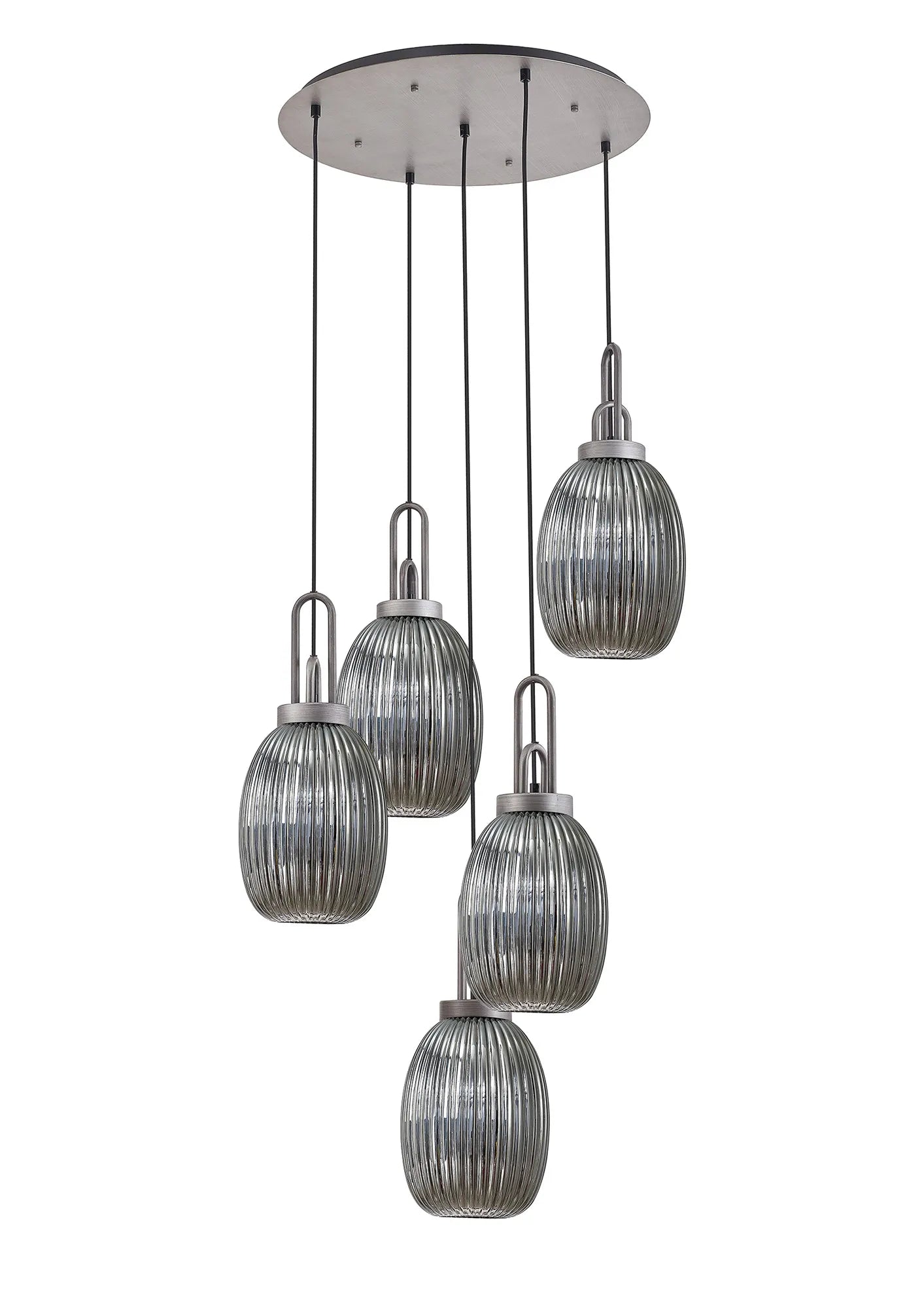 Stylish Cadiz 5-Light Cluster Pendant Light Fixture - Modern Ceiling Lighting for Dining Room, Kitchen & Living Room