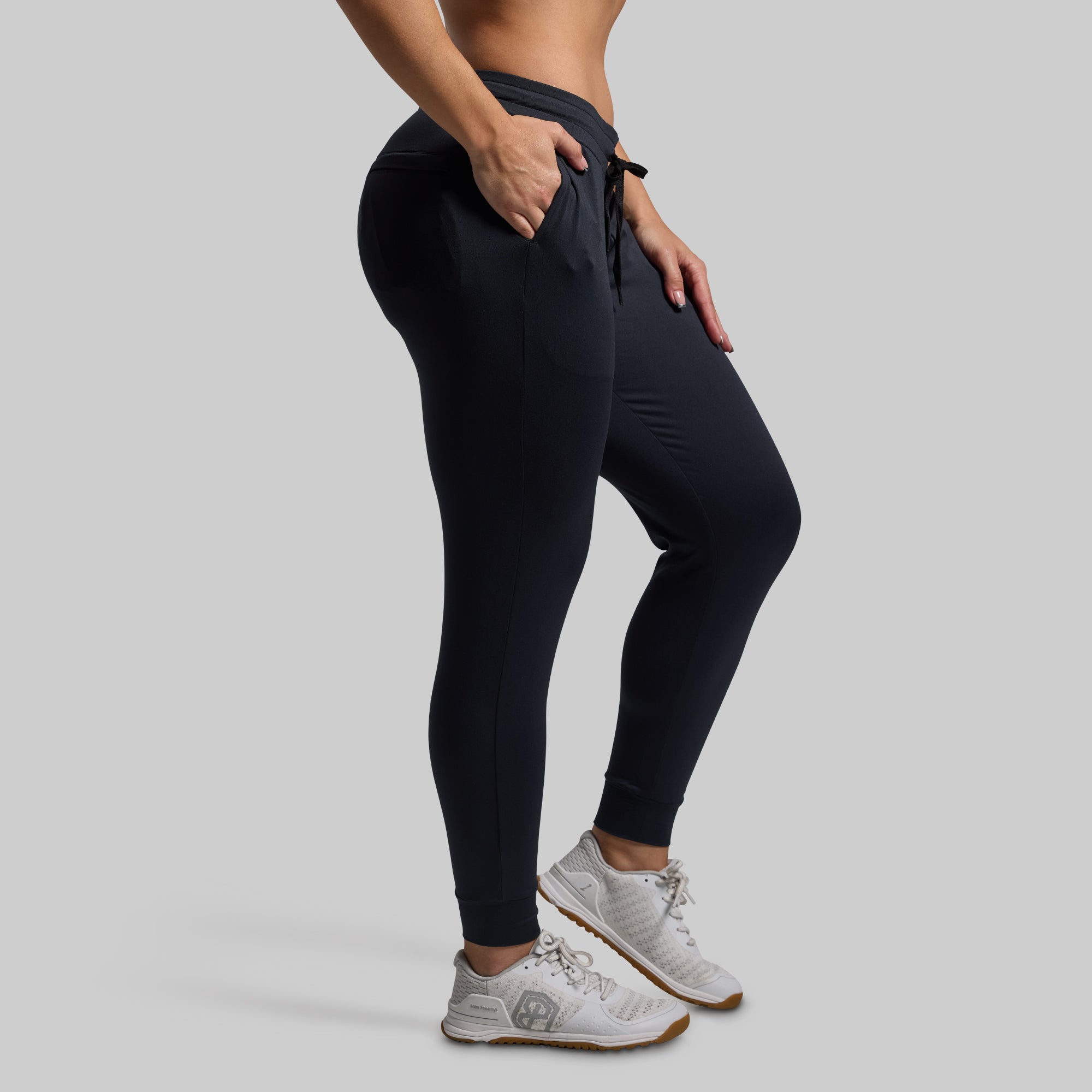 Women's Low Rise Athleisure Jogger Pants - Soft Lounge Pants for Yoga, Running & Casual Wear (Black) | Perfect for Relaxing at Home, Gym Workouts & Everyday Comfort