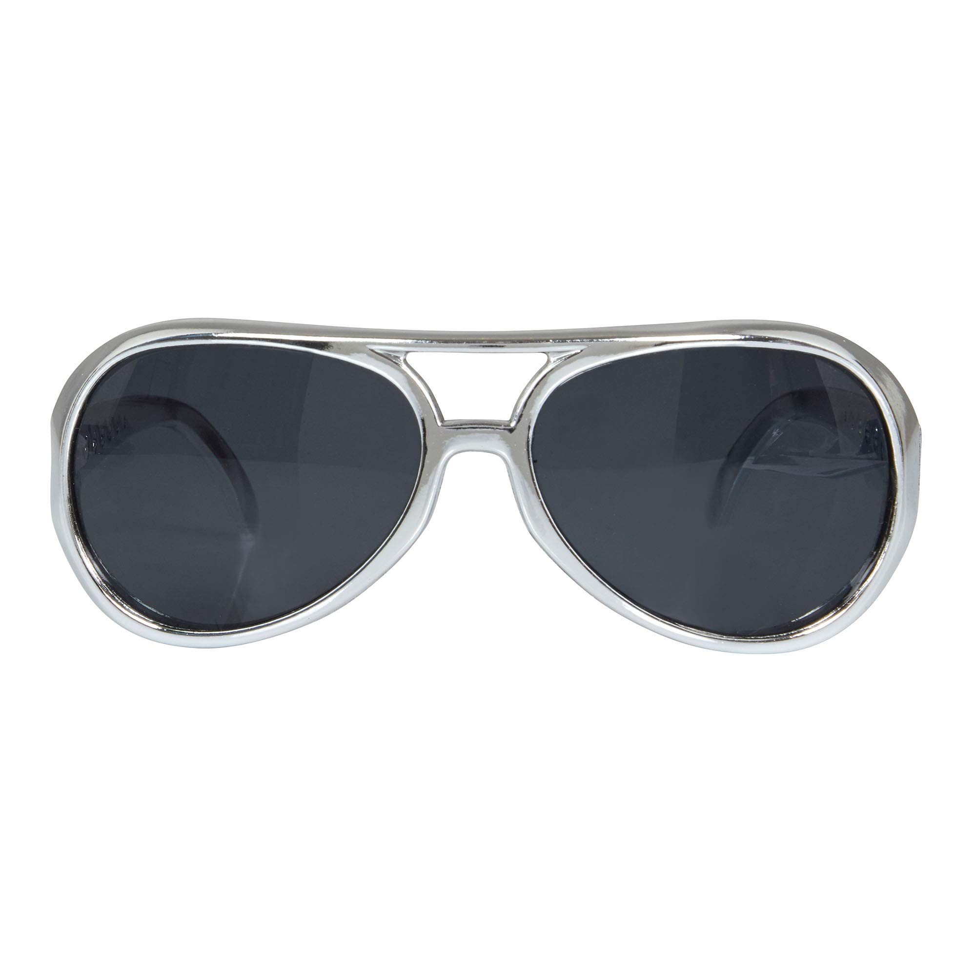 BA244 Rock Star Sunglasses for Men - Silver Aviator Style UV Protection Sunglasses - Perfect for Outdoor Activities, Driving, and Fashion Accessories