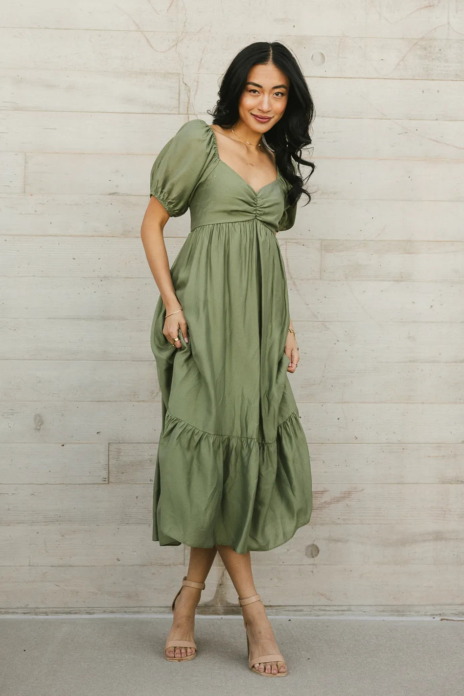 Juniper Midi Dress - Women's Floral Print Summer Dress with Short Sleeves & Side Pockets | Perfect for Beach Vacations, Date Nights & Casual Outings | FINAL SALE