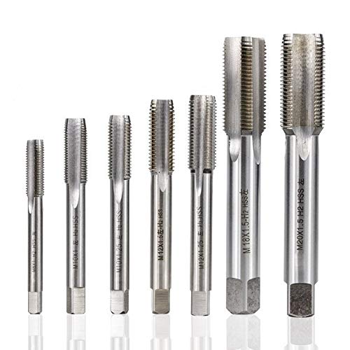 SHENYI Industrial HSS Steel Left Hand Machine Thread Tap M3-M20 Metric Screw Thread Tap for Metal Drilling - M12x1.5 Size - Perfect for CNC, Lathe & Metalworking Projects