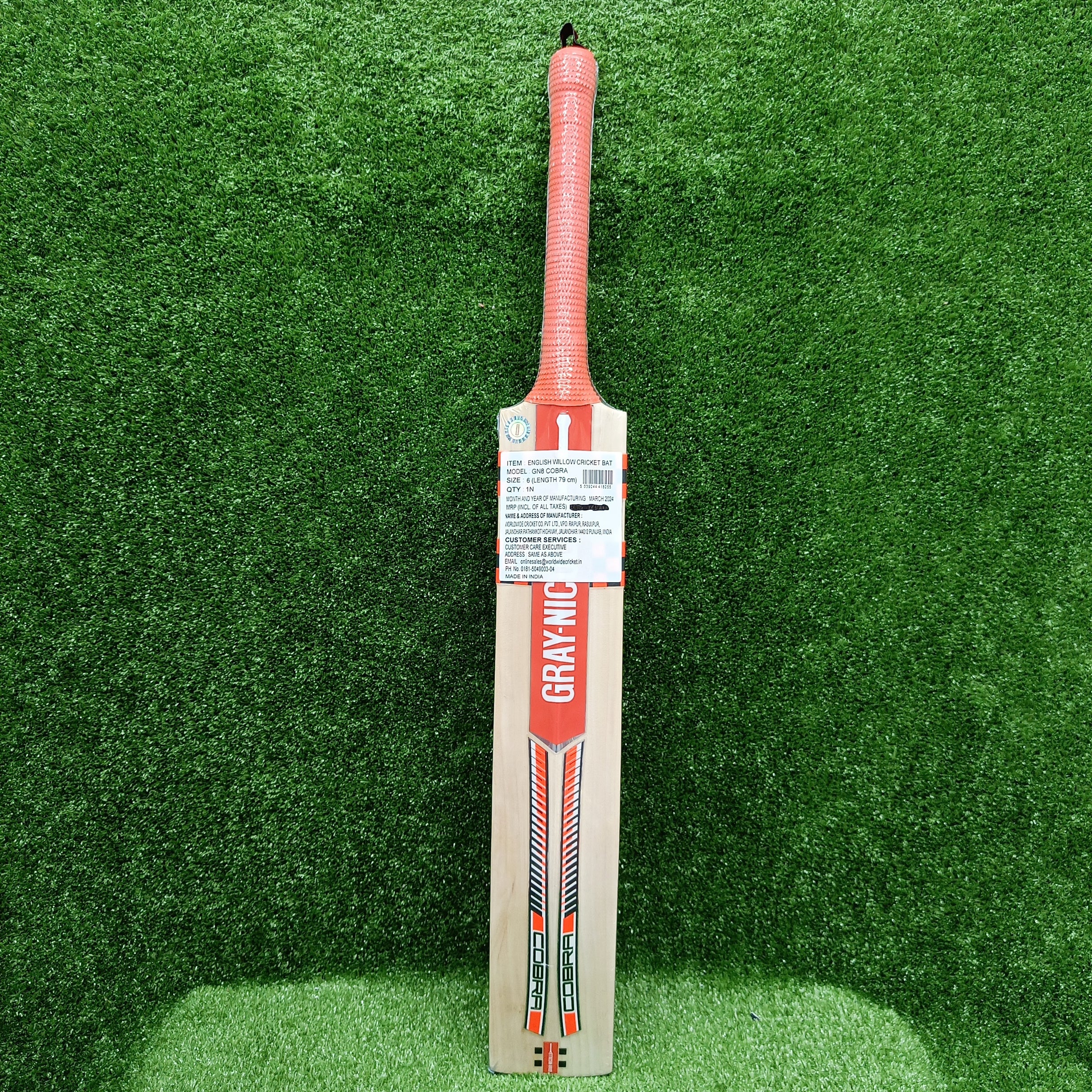 Gray Nicolls 8 Cobra Junior/Youth English Willow Cricket Bat - Perfect for Youth Cricket Training & Matches