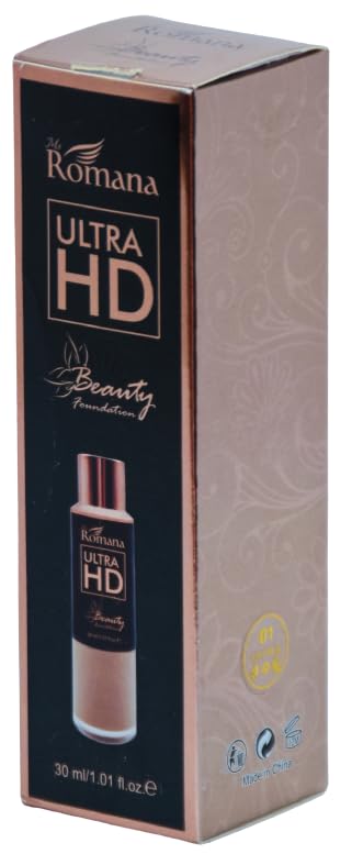 URJUWANI Romana Ultra HD Beauty Foundation - 30ml Liquid Makeup for Flawless Coverage, Natural Finish | Perfect for Daily Wear, Photography & Special Occasions