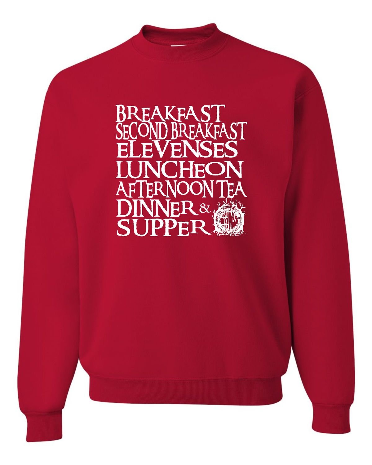 Go All Out Adult The Seven Daily Meals Sweatshirt Crewneck - Comfortable Casual Pullover for Men & Women | Perfect for Daily Wear, Lounge, and Street Style