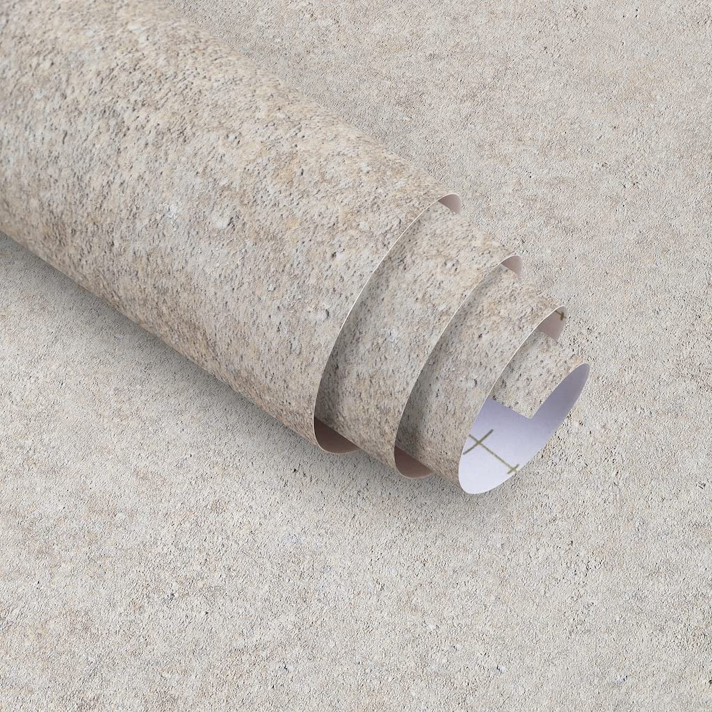 Gray Granite Contact Paper - Thick Self-Adhesive Vinyl Film, Waterproof Peel & Stick Wallpaper for Countertops, Cabinets, Walls - 24x197 Inch (Stone Matte Finish) - Perfect for Kitchen Backsplash, Bathroom Renovation & Furniture Makeover