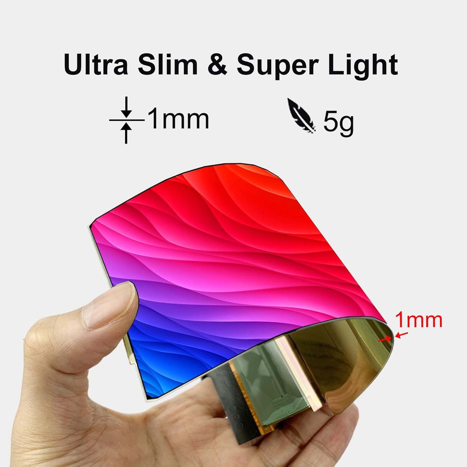 6 Inch Flexible OLED Screen - 2K 2880x1440 Resolution, HDMI Driver Board, Bendable Display - Compatible with Windows/Mac/Linux/Android - Perfect for DIY Projects, Portable Displays & Digital Signage