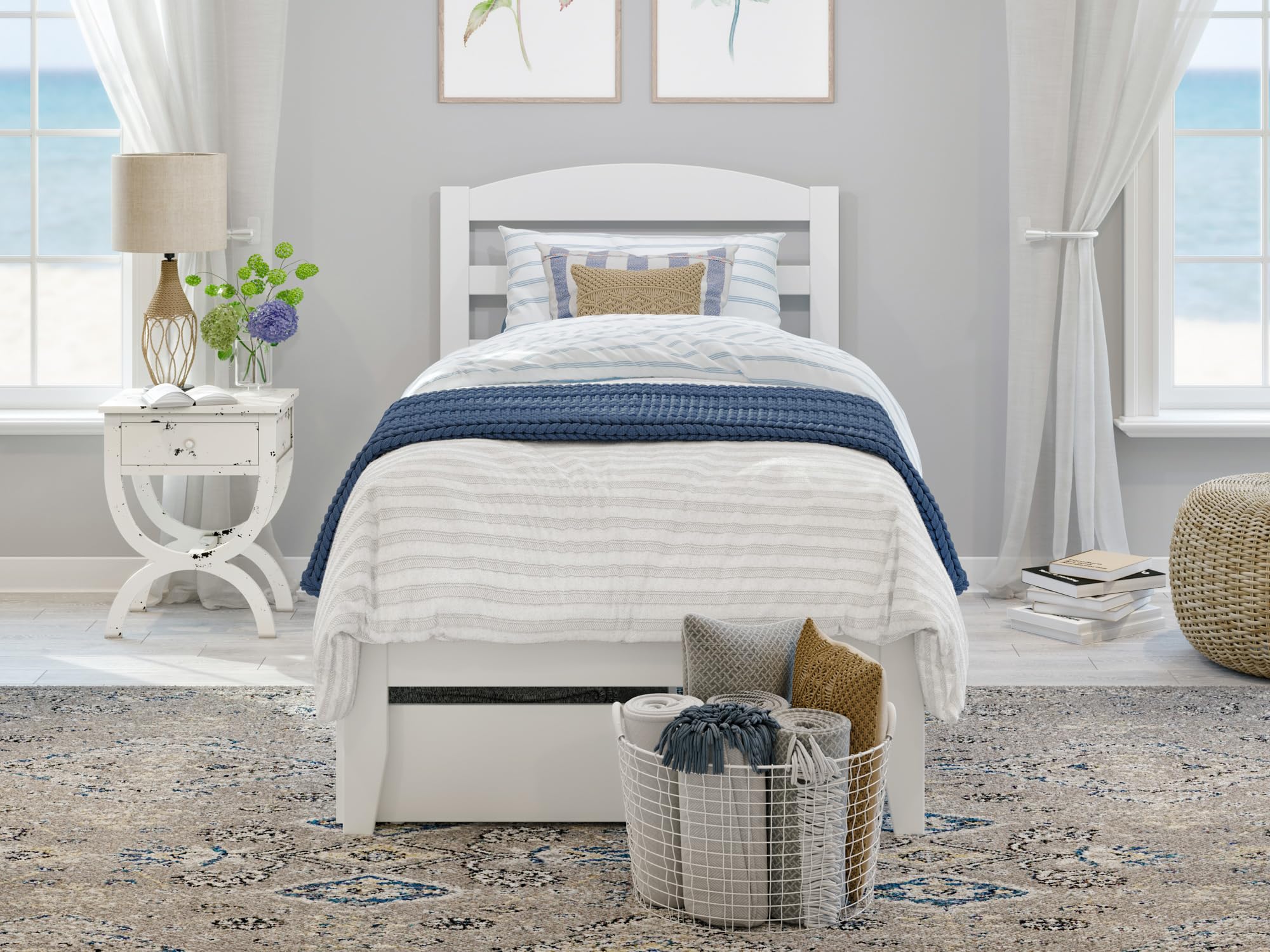Warren Twin Platform Bed with Storage & USB Charger for Bedroom