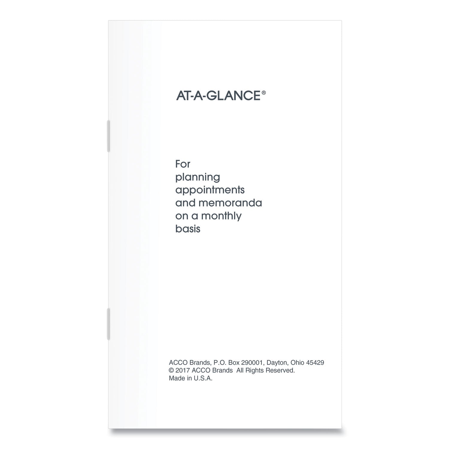 AT A GLANCE® 2025 Pocket Size Monthly Planner Refill - 6 x 3.5 Inches, White Sheets, 12 Months (January to December) - Perfect for On-the-Go Scheduling, Office Organization & Personal Productivity