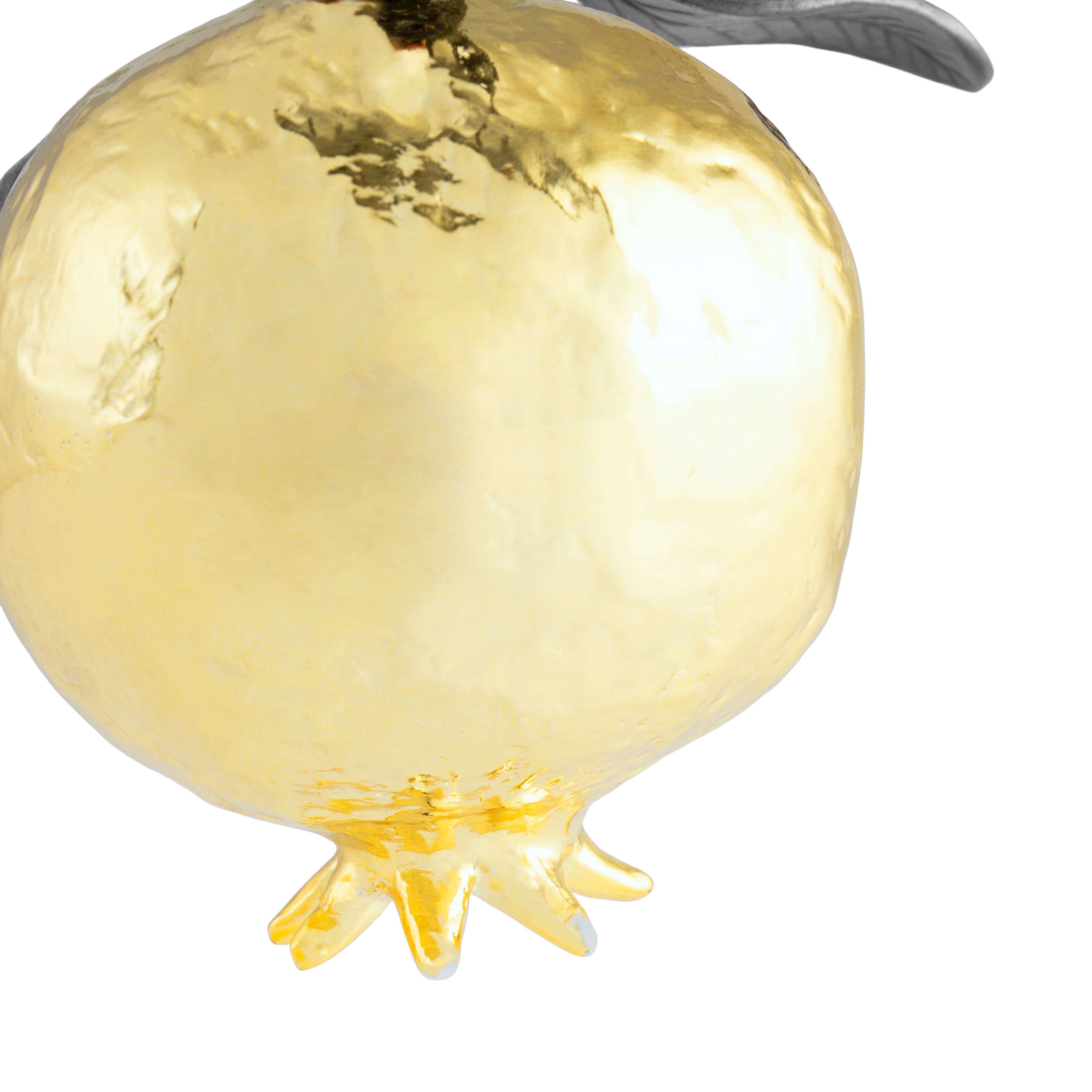 Gold Pomegranate Ornament - Elegant Home Decor for Christmas Tree, Holiday Party & Wedding Centerpieces