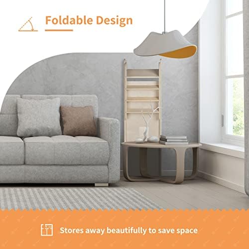 Wooden Toddler Slide for Kids Ages 1-5 | Indoor Foldable Baby Slide for Playroom & Nursery | Montessori Climbing Toy for Early Childhood Development | Perfect for Home Playrooms, Daycares & Preschool Classrooms