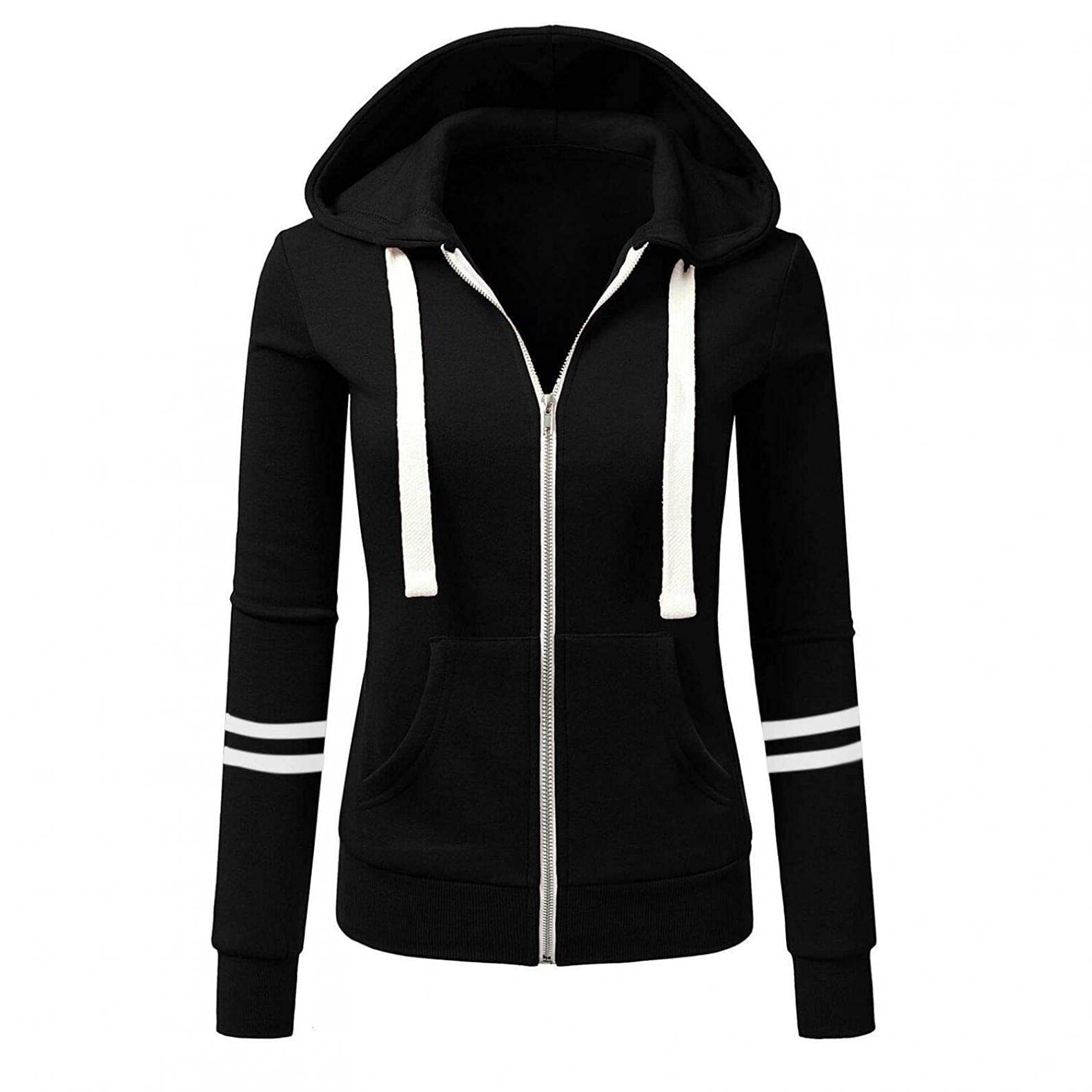 Women's Zip-Up Hoodie Sweater - Warm Fleece Pullover Jacket for Fall & Winter | Casual Outerwear for Sports, Work & Everyday Wear