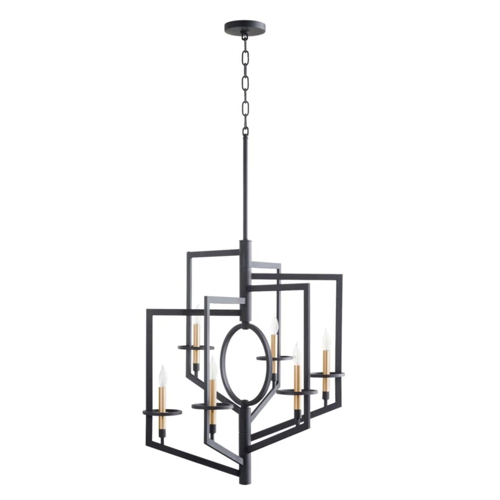 Cyan Design 11389 Oxalis Chandelier in Noir - Modern Black Crystal Ceiling Light Fixture for Dining Room, Bedroom & Living Room Decor