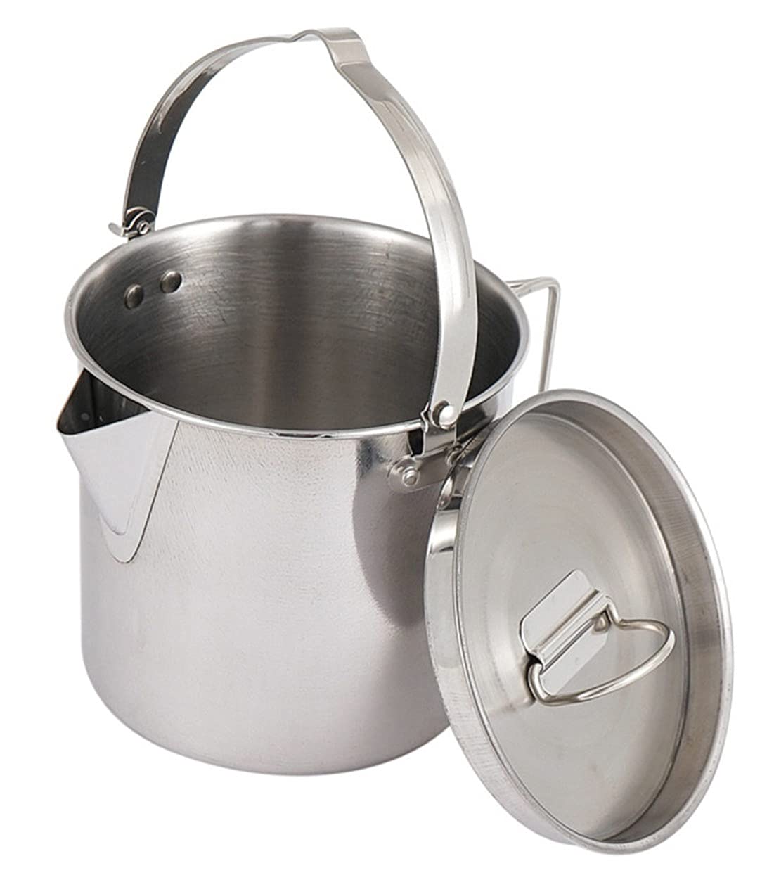 Stainless Steel Camping Kettle - 1.2L Outdoor Hanging Pot for Mountaineering, Picnics & Coffee Brewing | Portable Cookware for Backpacking, Hiking & Outdoor Adventures