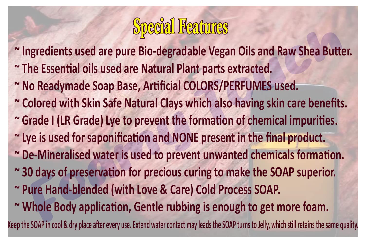 ROSE WOOD Skin Nourishing Soap - Cold Processed Vegan Bath Bar with Biodegradable Oils for Gentle Cleansing | Handmade Foamy Soap for Dry & Sensitive Skin | Perfect for Daily Shower, Spa Day & Gift Sets (2 Pack)