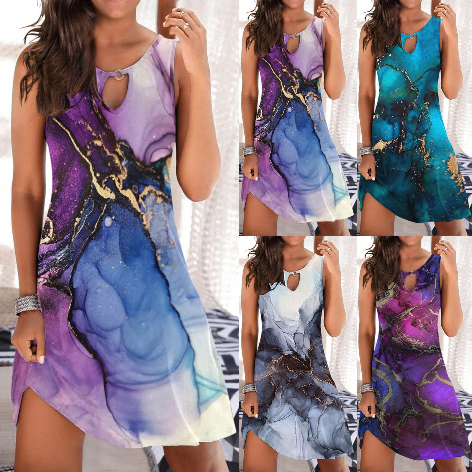 Rvidbe Women's Summer Casual Short Sleeve Party Dresses 2023 - Beach Vacation Long Dress with Pockets | Perfect for Outdoor Events, Weddings & Date Nights