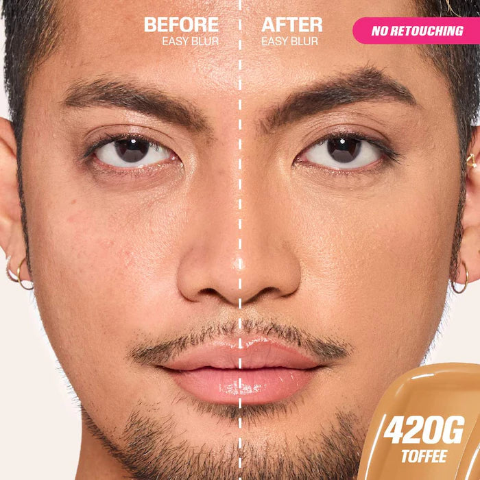 HUDA BEAUTY Easy Blur™ Natural Airbrush Foundation with Niacinamide - Lightweight, Buildable Coverage for Flawless Skin | Perfect for Everyday Wear & Special Occasions
