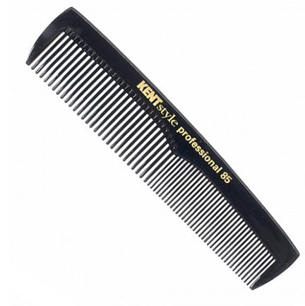 Kent Black Pocket Comb for Men - Compact & Durable Hair Styling Tool for Travel, Gym, and Everyday Use